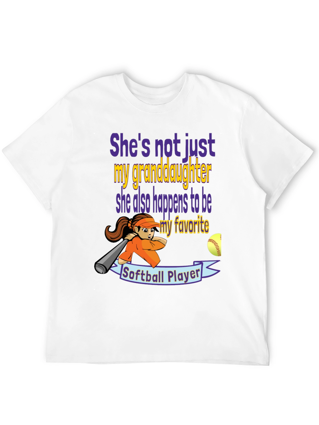 Granddaughter Softball Player Graphic Tee