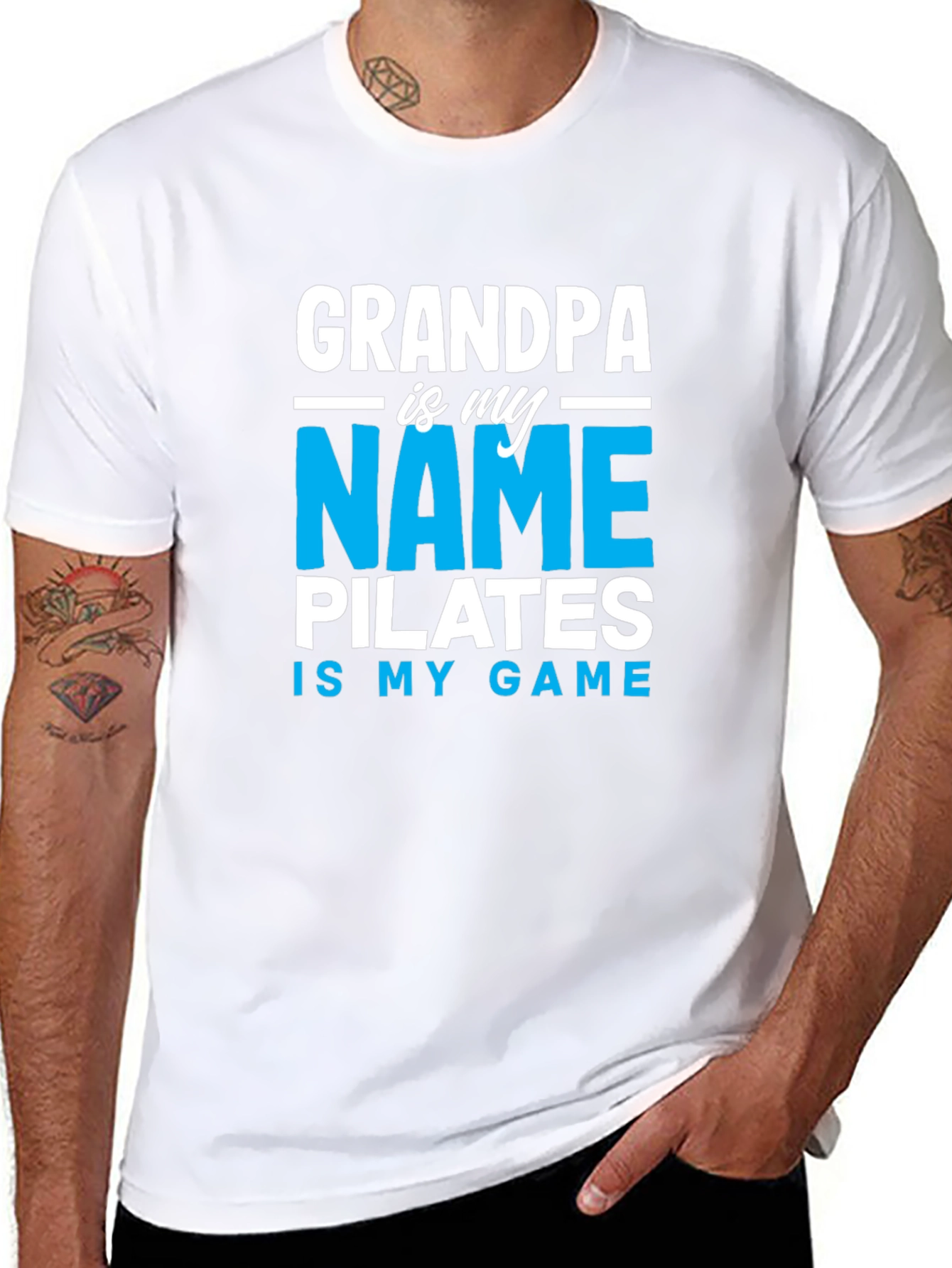Grandpa Pilates Game T-Shirt Funny Exercise Tee