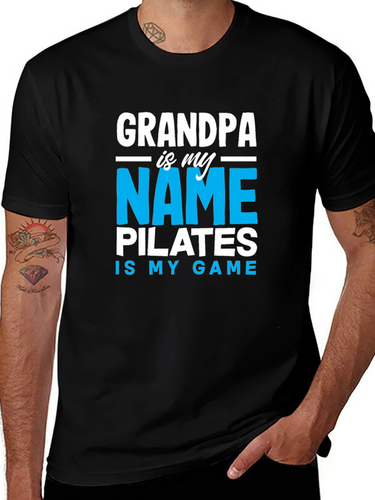 Grandpa Pilates Game T-Shirt Funny Exercise Tee