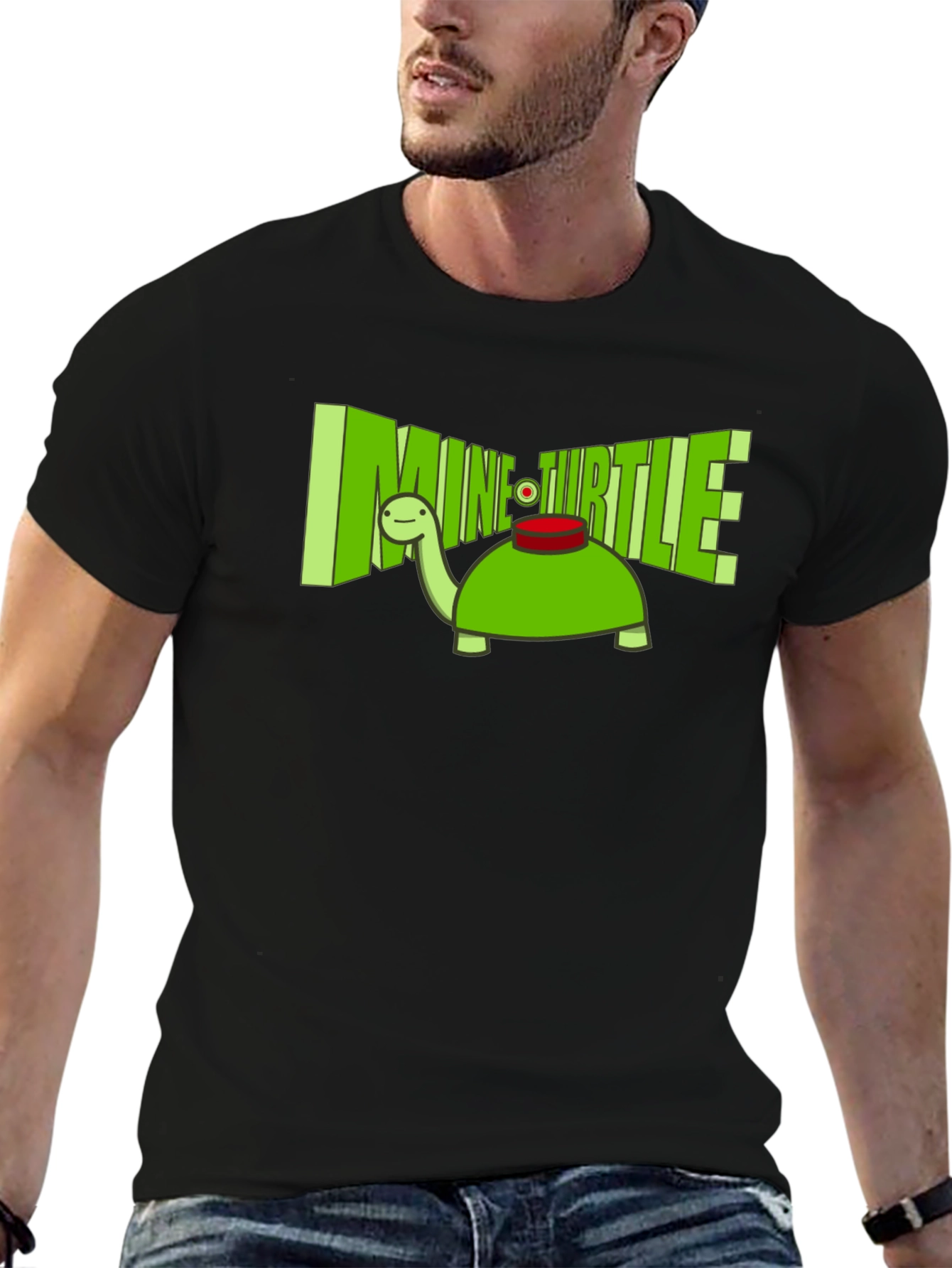Mine Turtle T-Shirt - Funny Cartoon Turtle Tee