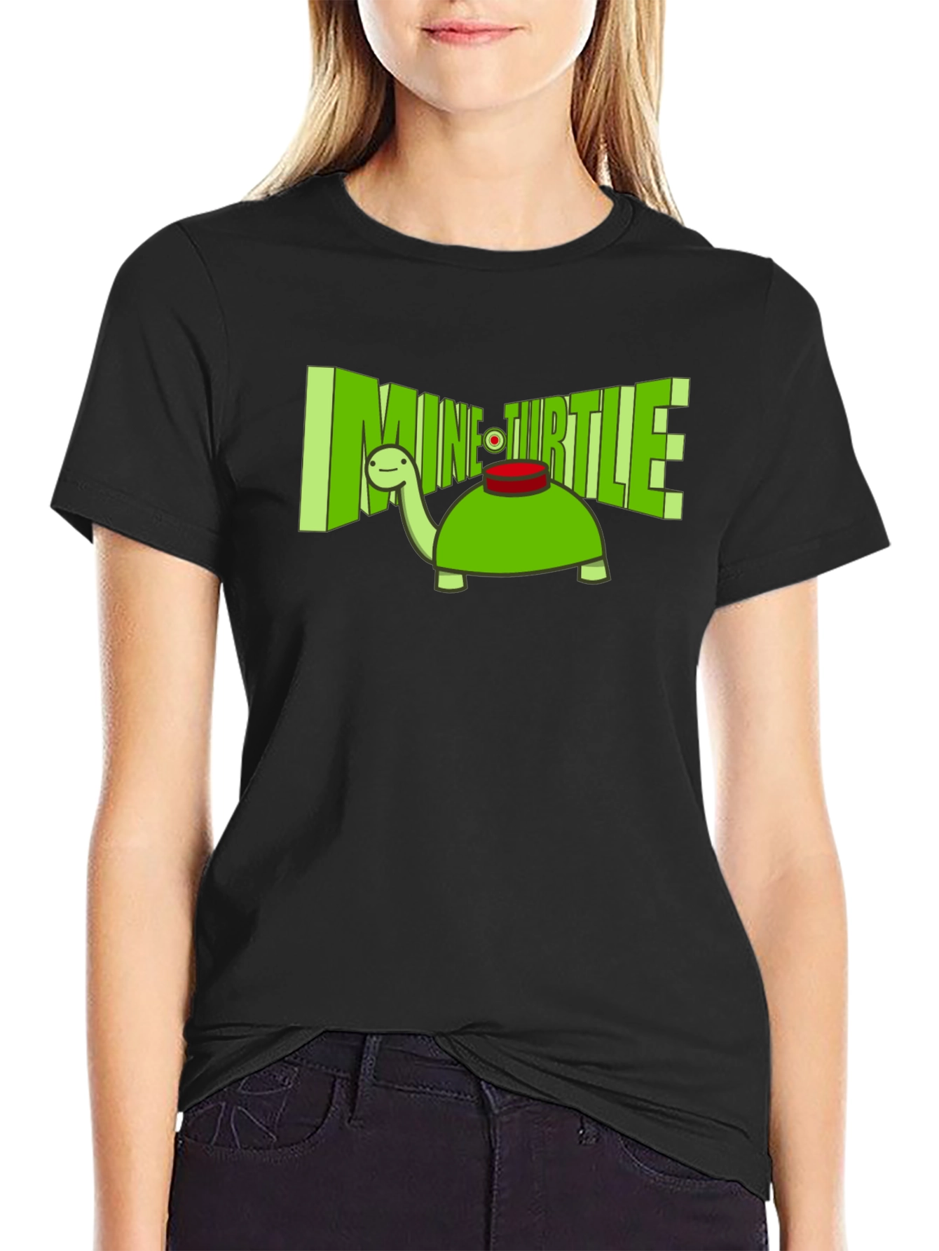 Mine Turtle T-Shirt - Funny Cartoon Turtle Tee