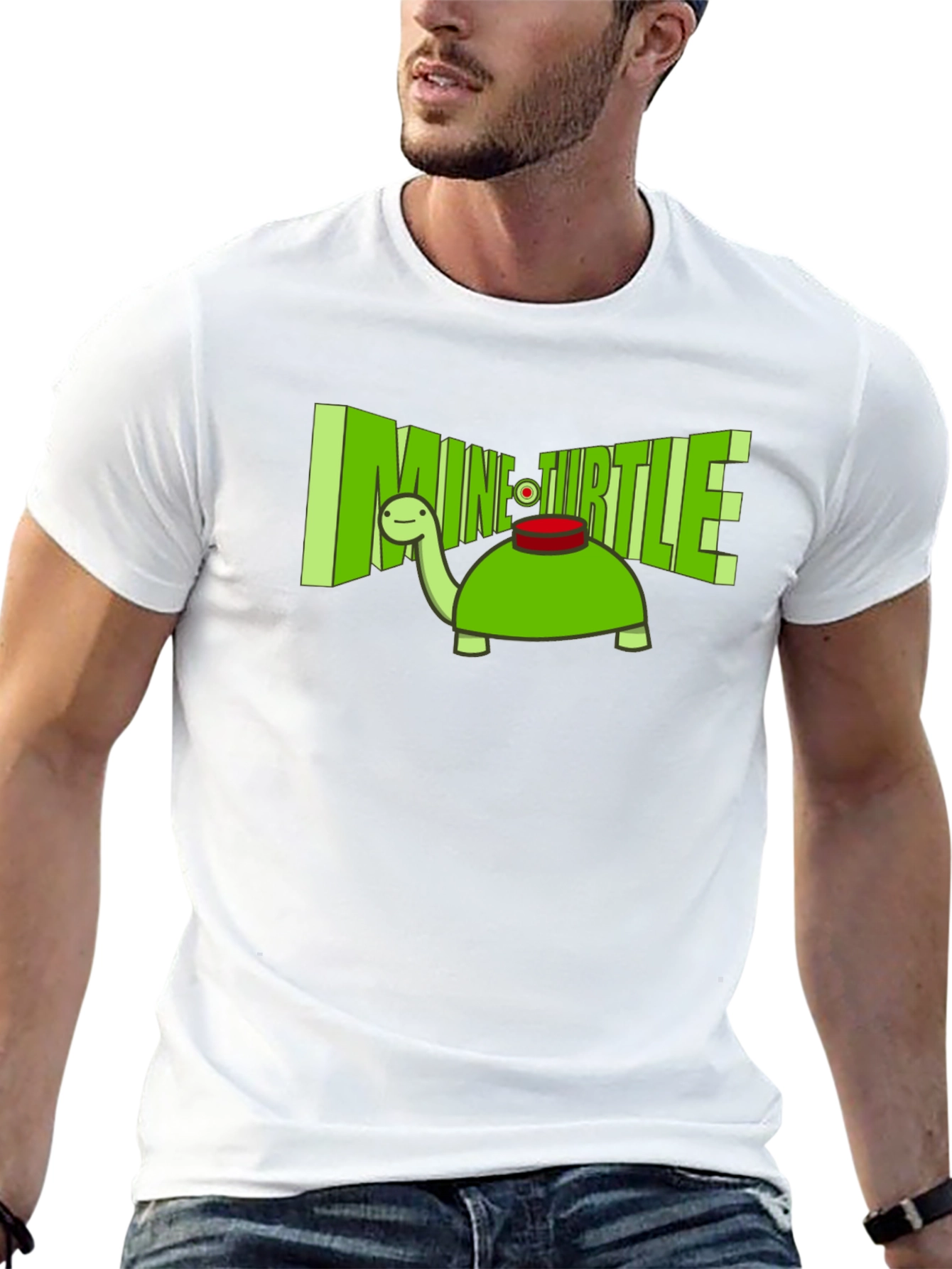 Mine Turtle T-Shirt - Funny Cartoon Turtle Tee
