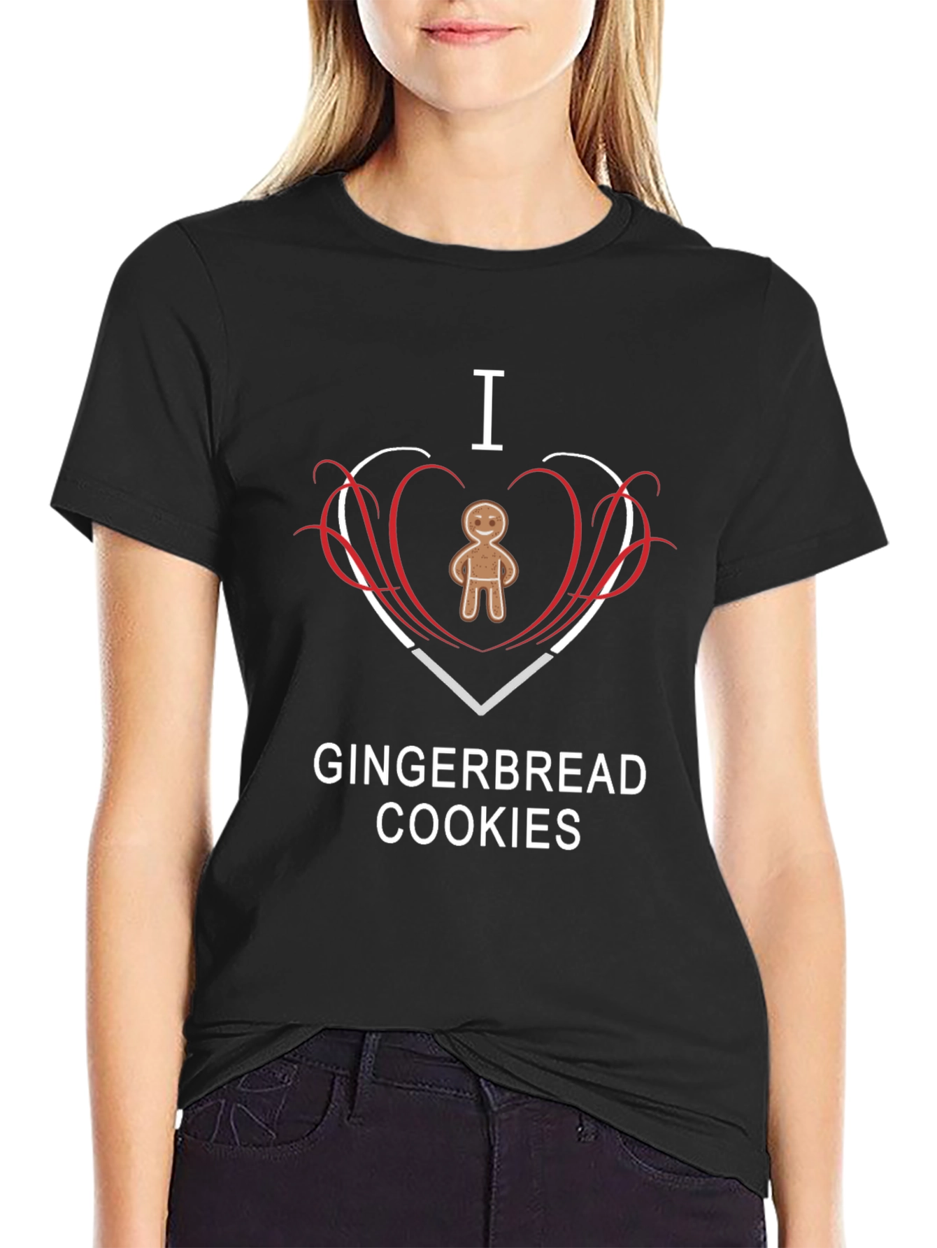 I Love Gingerbread Cookies Graphic T-Shirt