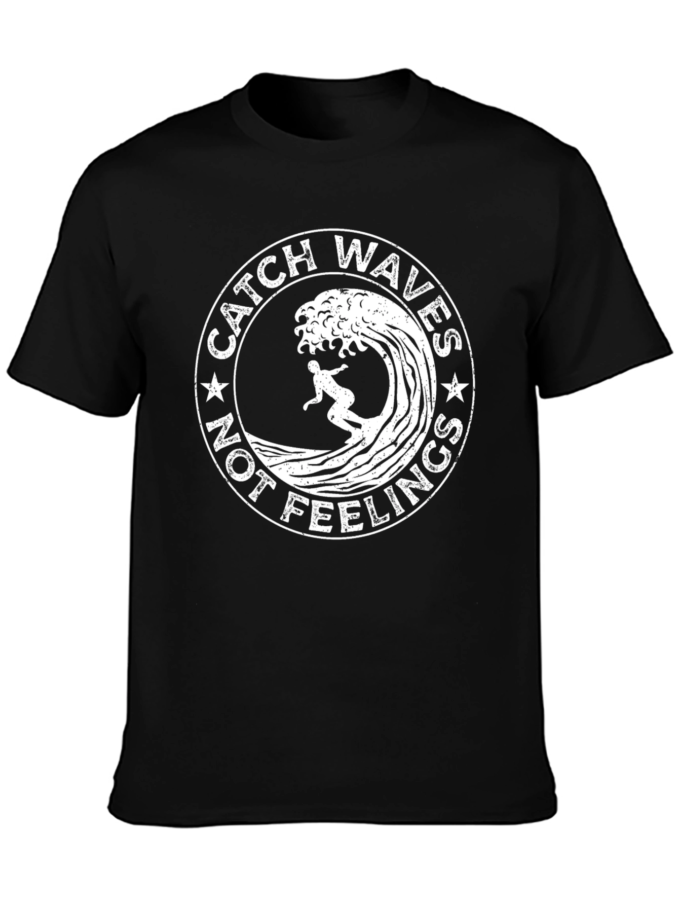 Catch Waves Graphic Tee - Surfer Vibe
