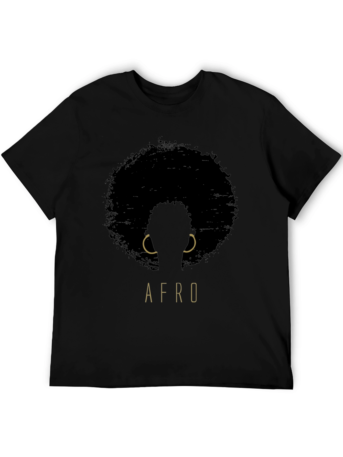 Afro Silhouette Graphic Tee - Black Unisex T-Shirt