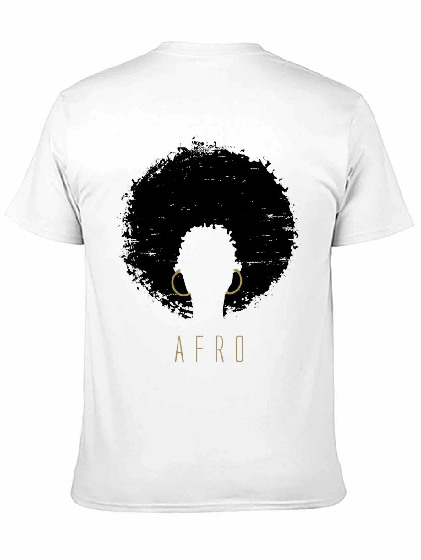 Afro Silhouette Graphic Tee - Black Unisex T-Shirt