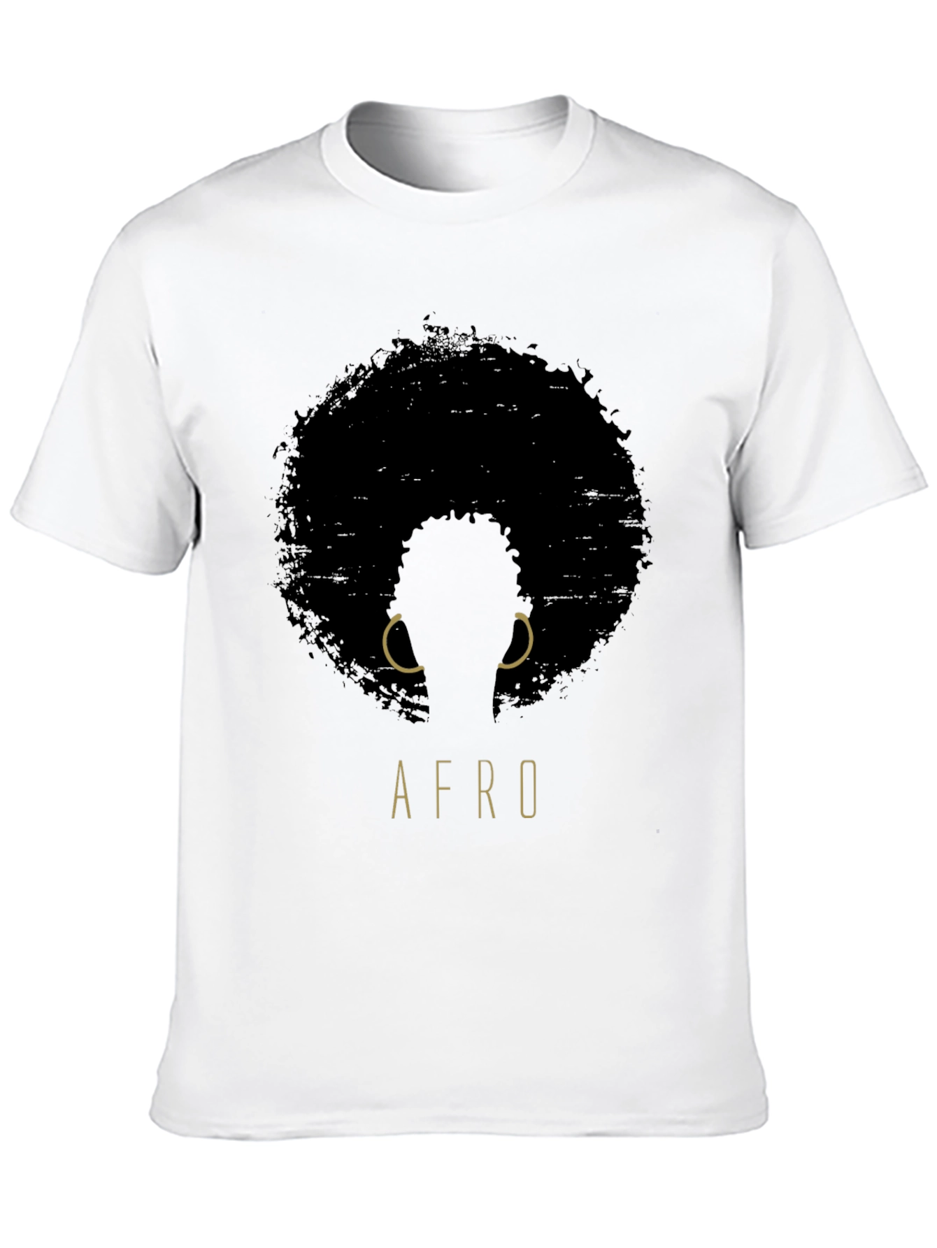Afro Silhouette Graphic Tee - Black Unisex T-Shirt