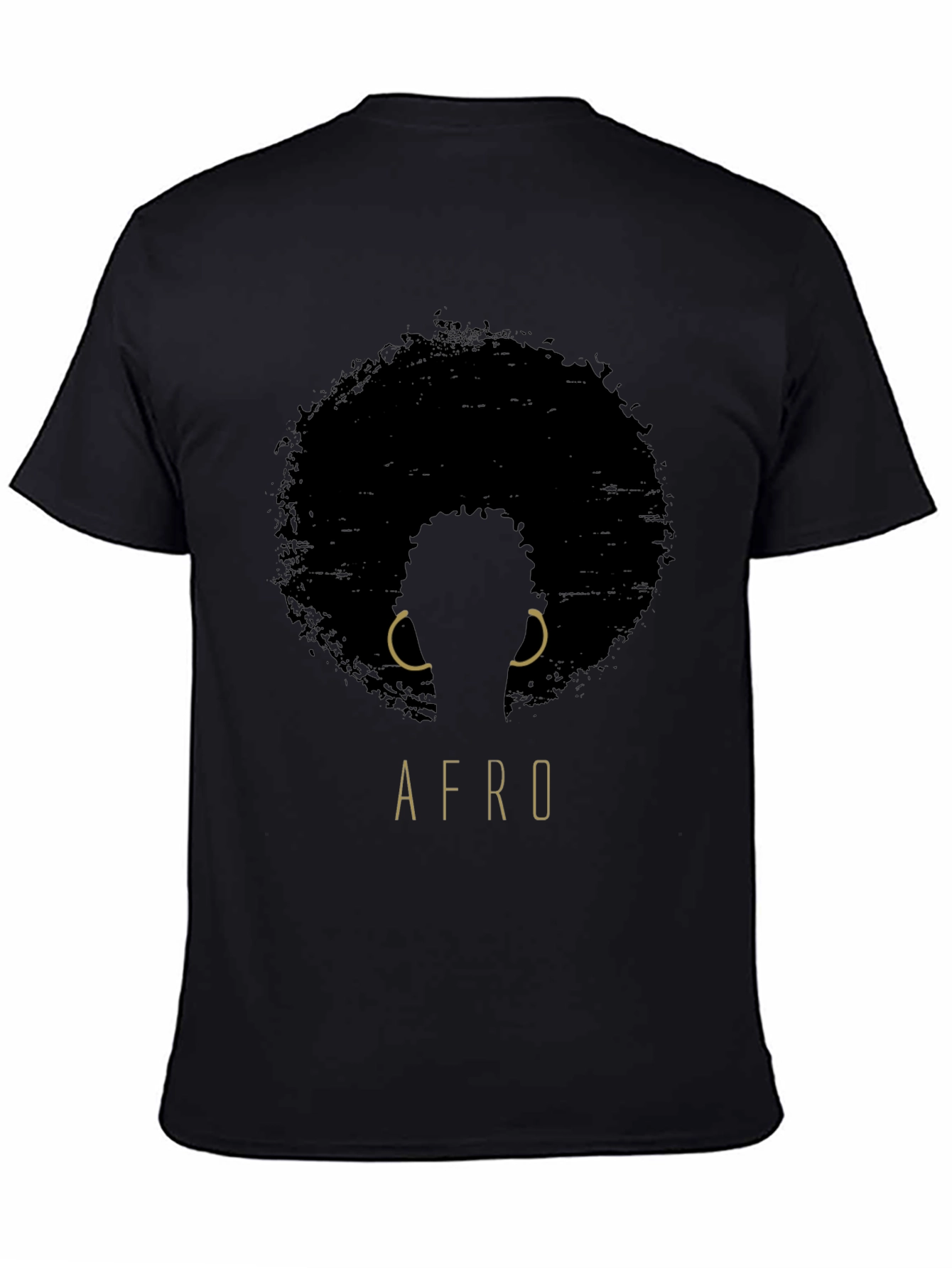 Afro Silhouette Graphic Tee - Black Unisex T-Shirt