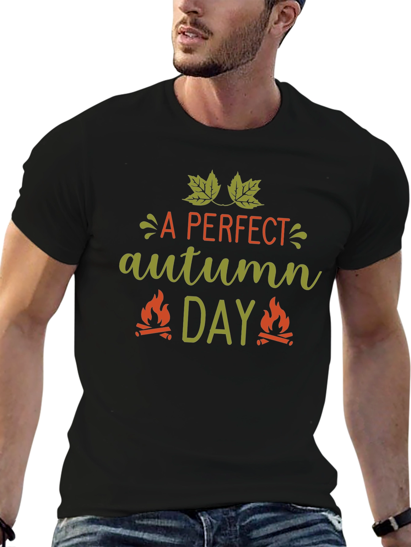 A Perfect Autumn Day Black T-Shirt