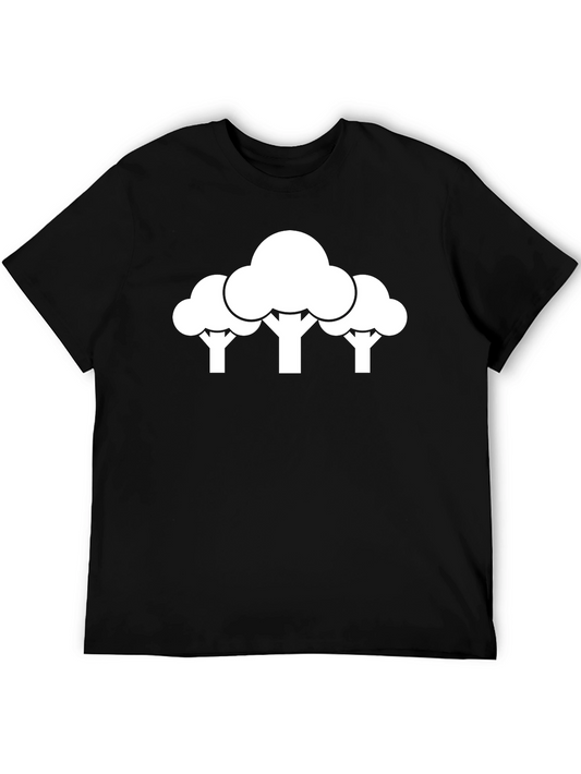 Modern Tree Graphic Tee - Casual Cotton Shirt