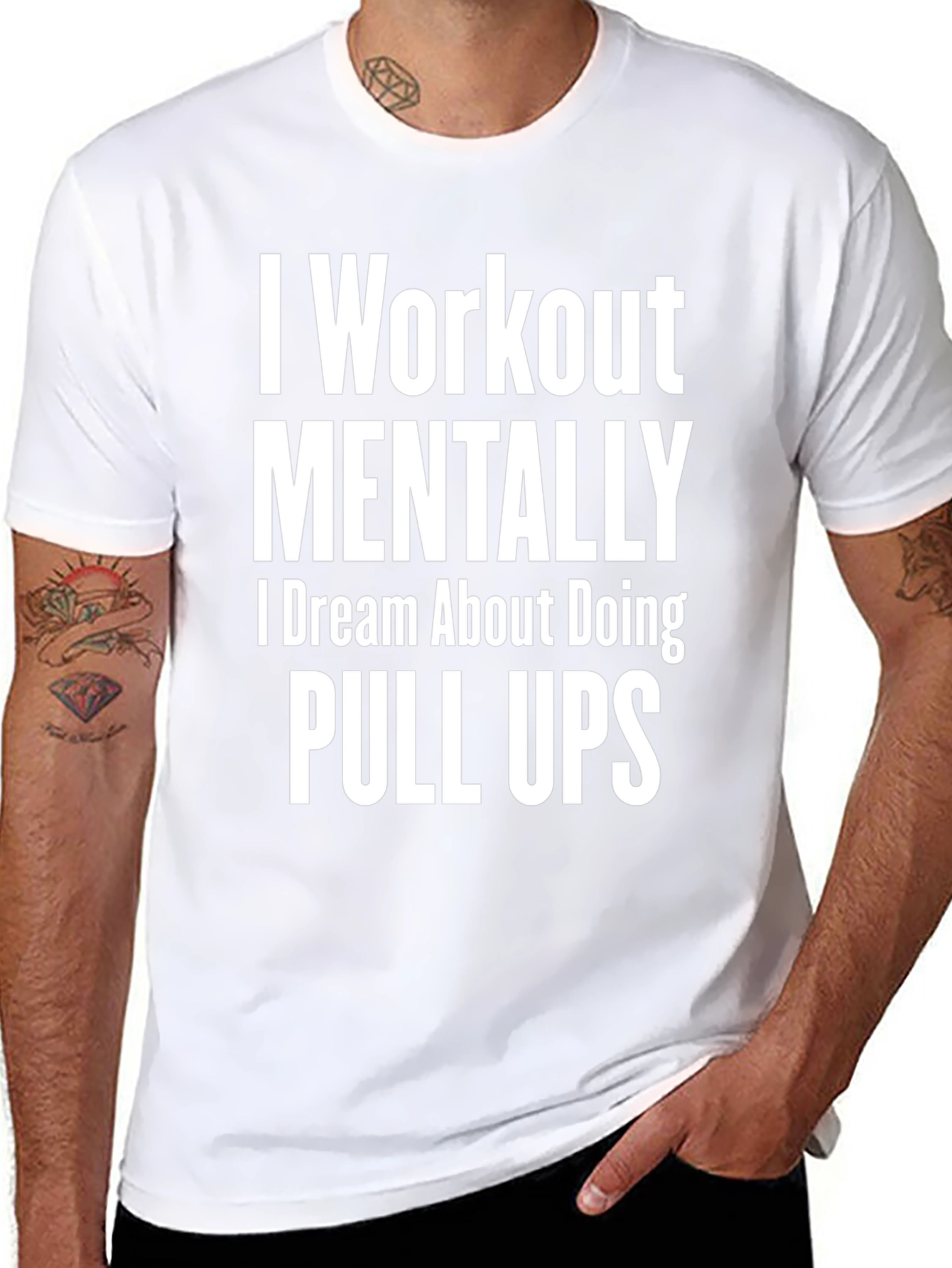 Workout Mentally Pull Ups Graphic Tee
