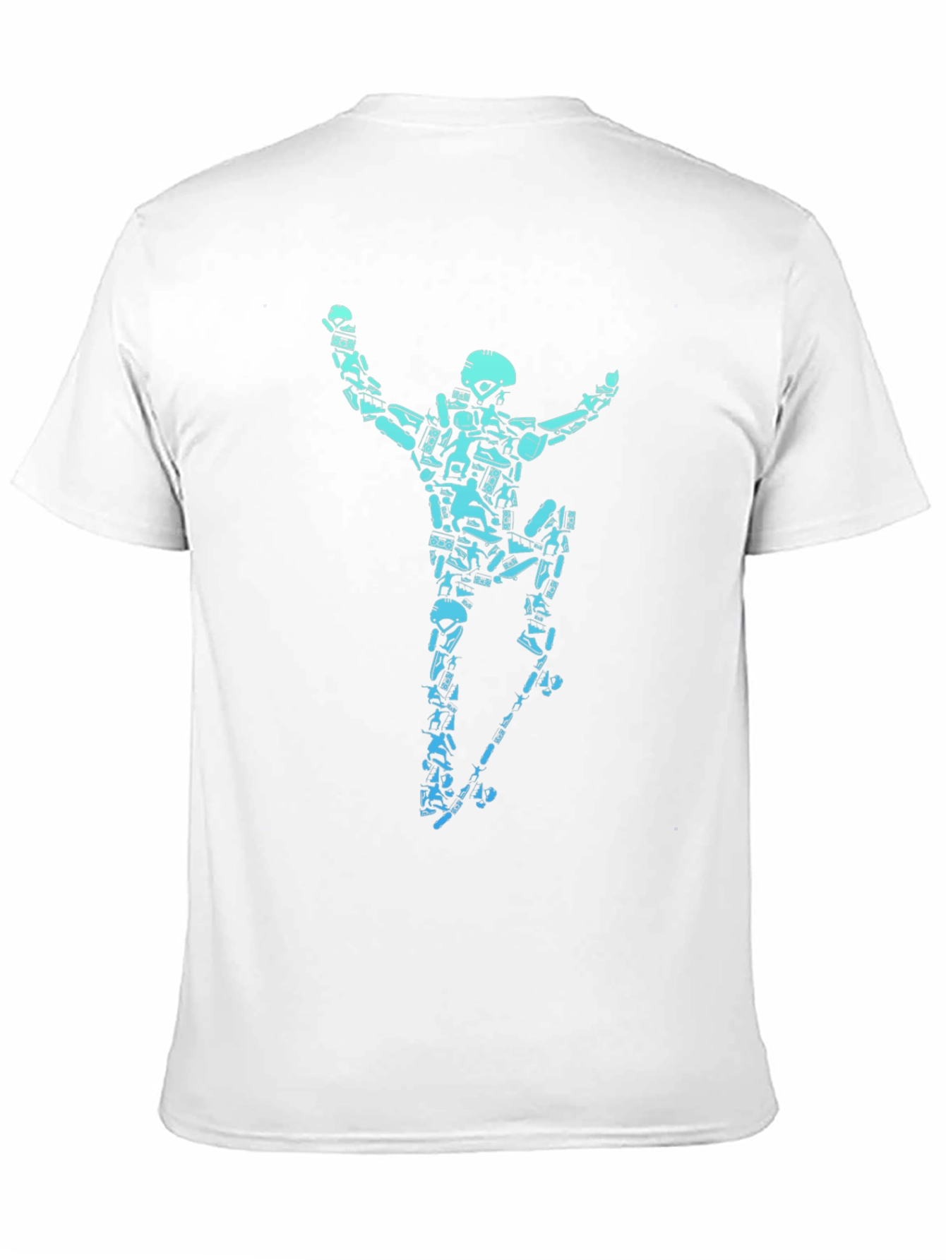 Skateboarding Skeleton Graphic Tee - Cool & Edgy Style