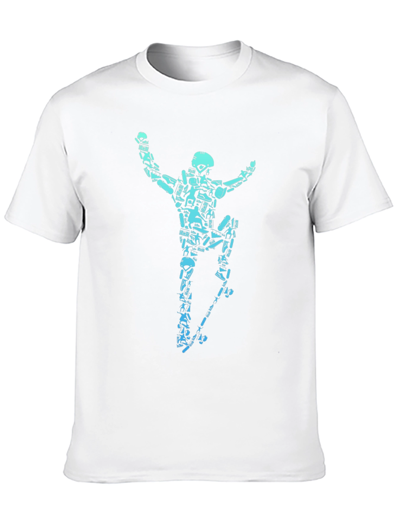 Skateboarding Skeleton Graphic Tee - Cool & Edgy Style