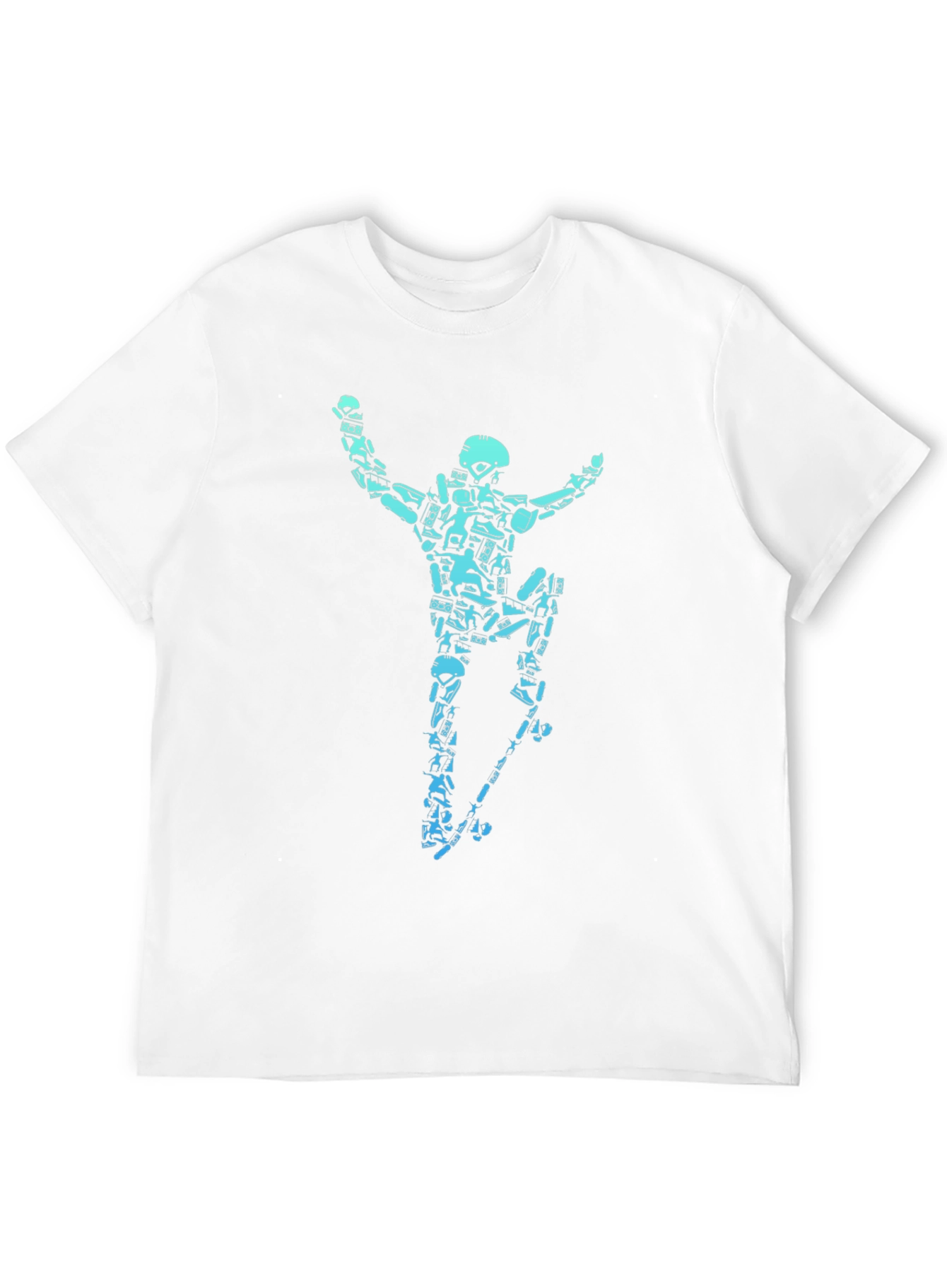 Skateboarding Skeleton Graphic Tee - Cool & Edgy Style