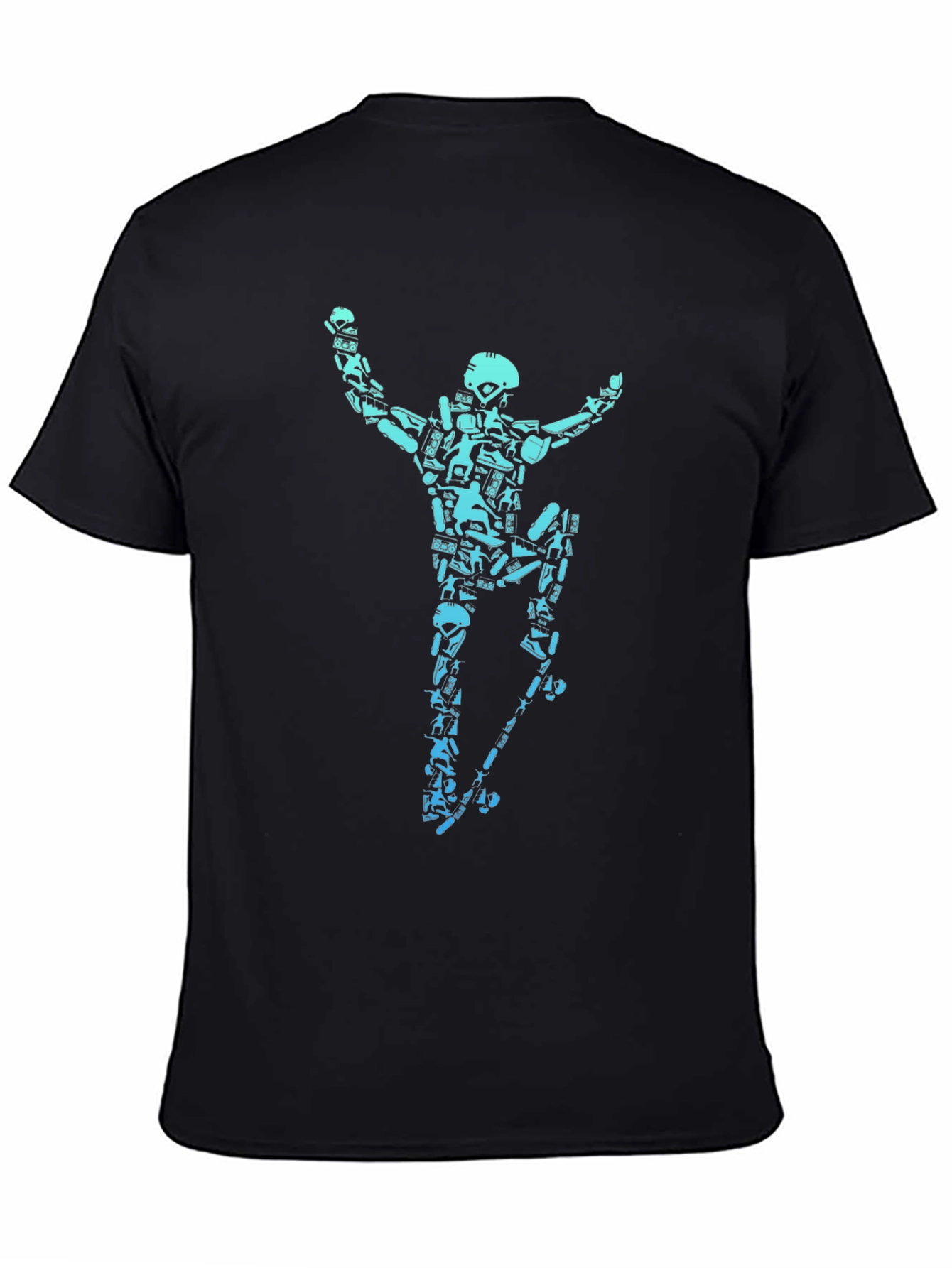 Skateboarding Skeleton Graphic Tee - Cool & Edgy Style