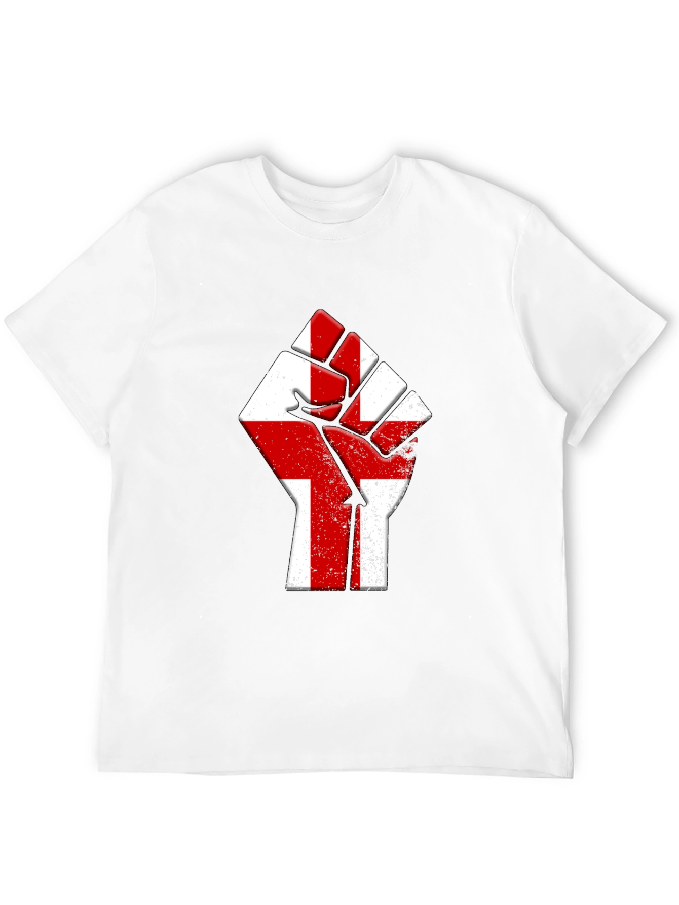 England Flag Fist T-Shirt - Show Your Pride!