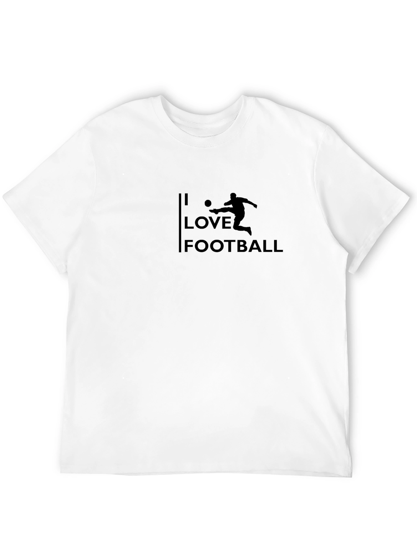 I Love Football Black T-Shirt