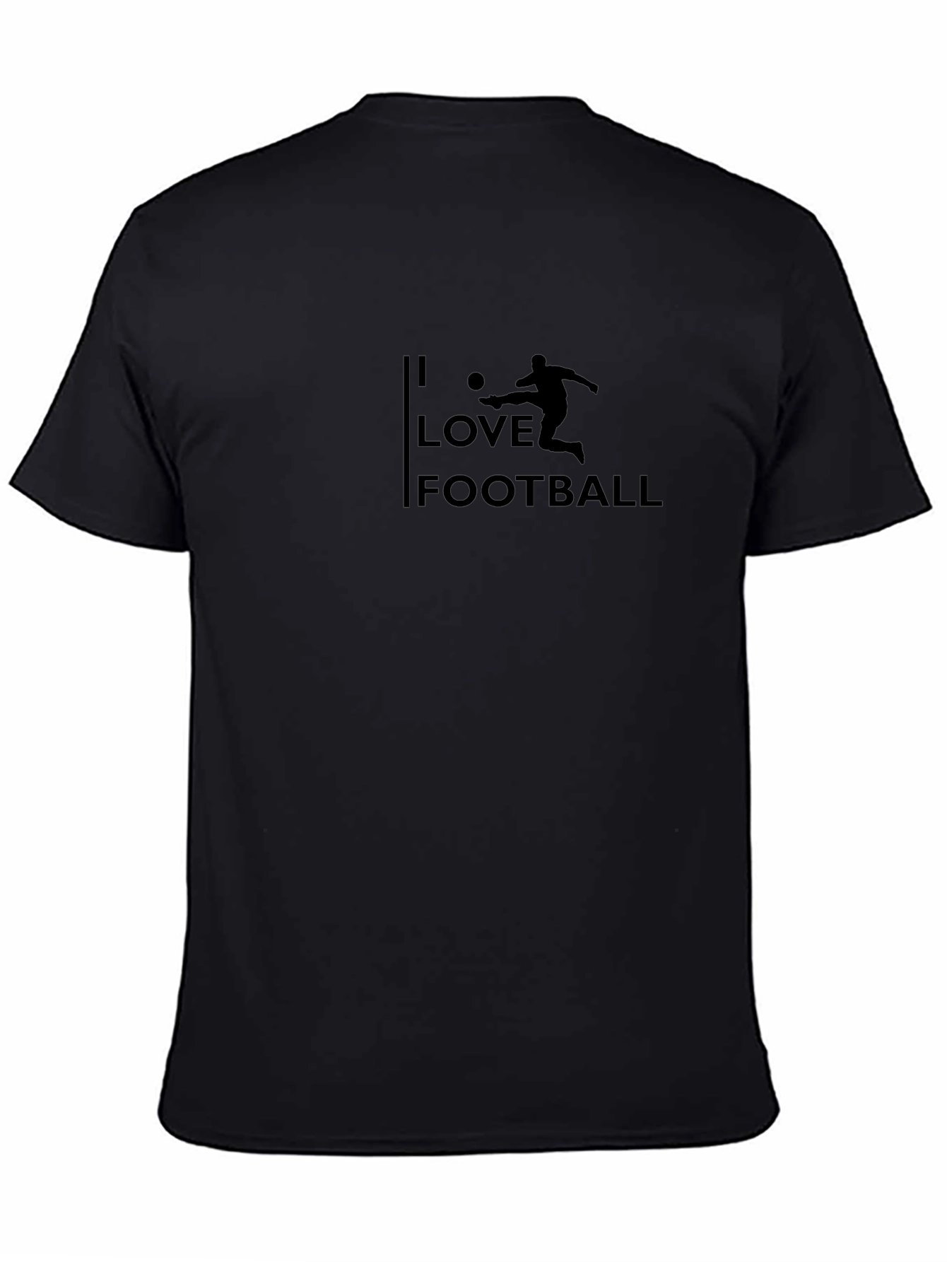 I Love Football Black T-Shirt