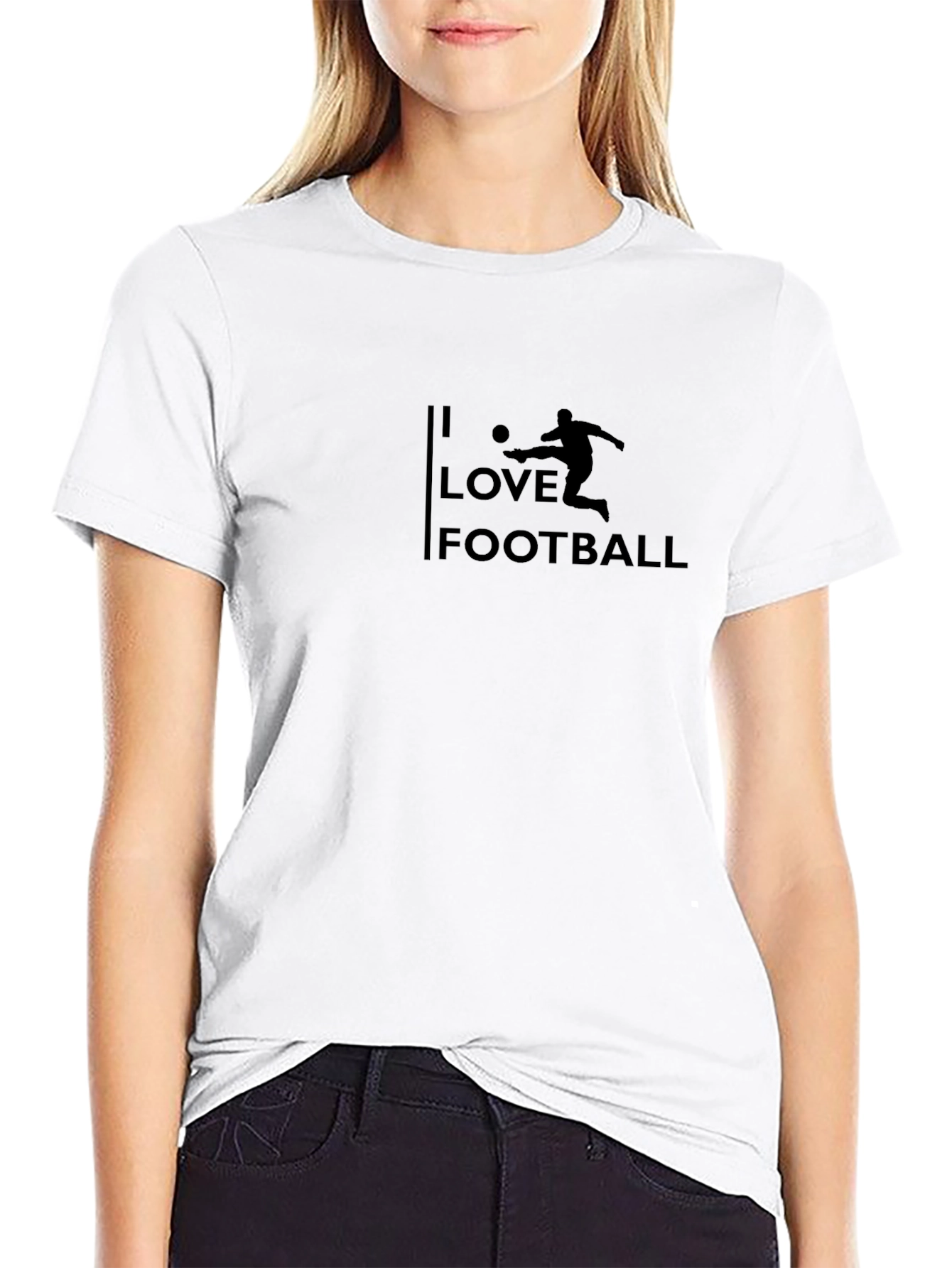 I Love Football Black T-Shirt