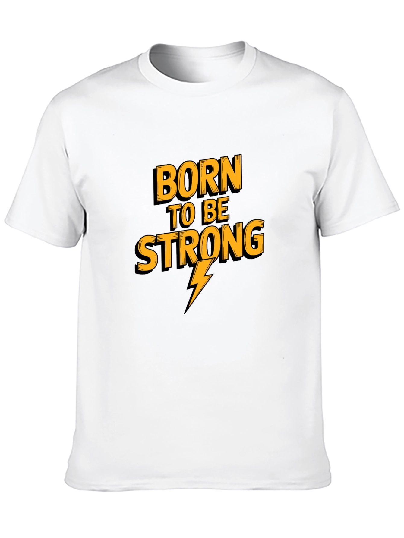 Born To Be Strong Mens Black Graphic Tee