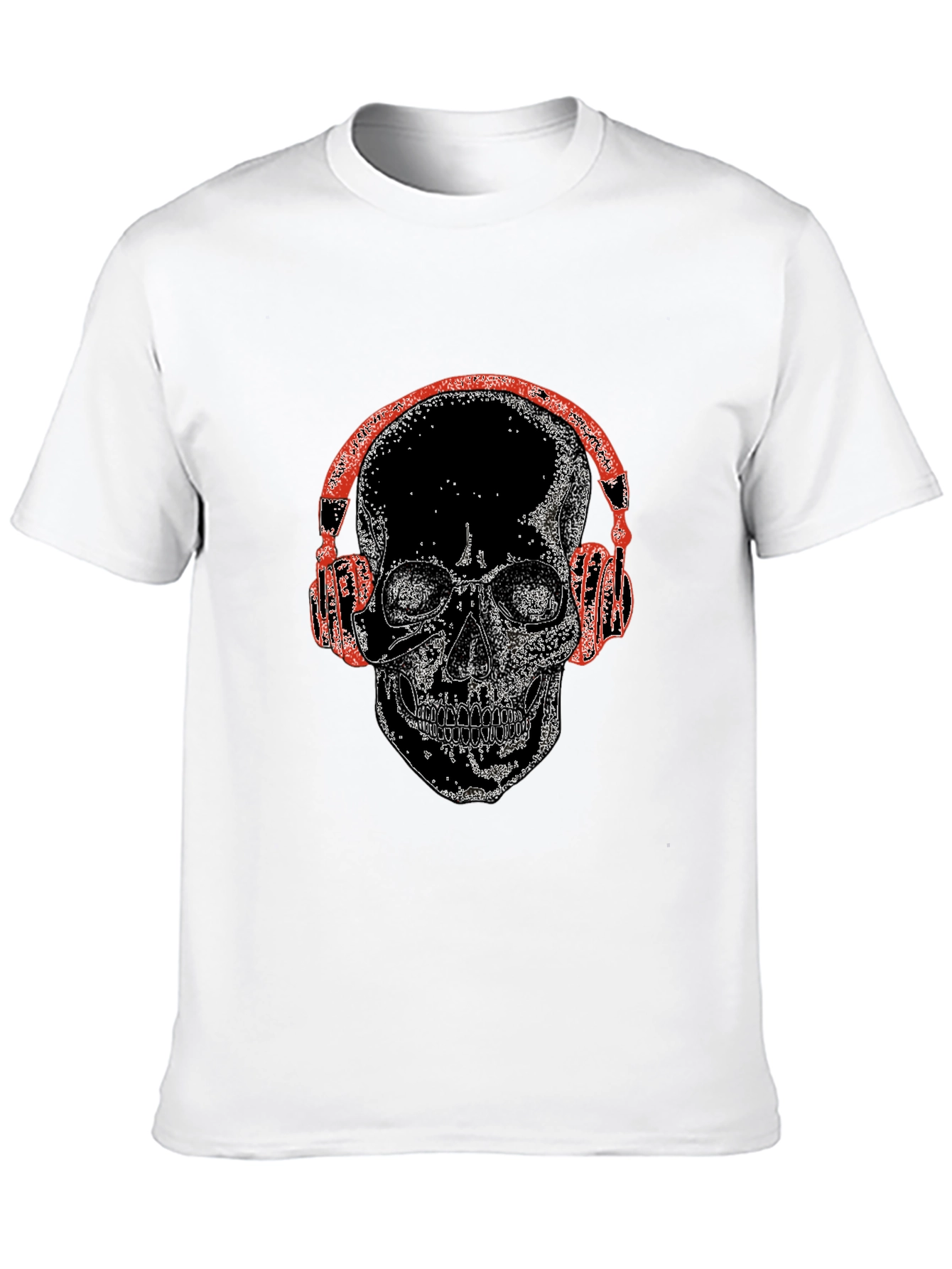 Skull With Headphones Graphic Tee