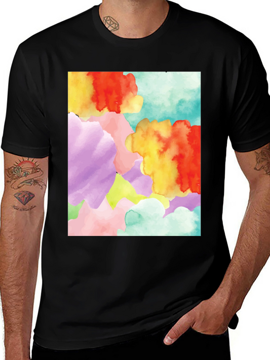Abstract Watercolor Graphic Tee - Unique Design