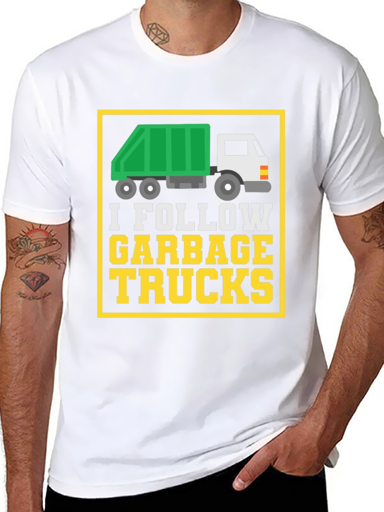 I Follow Garbage Trucks Graphic Tee
