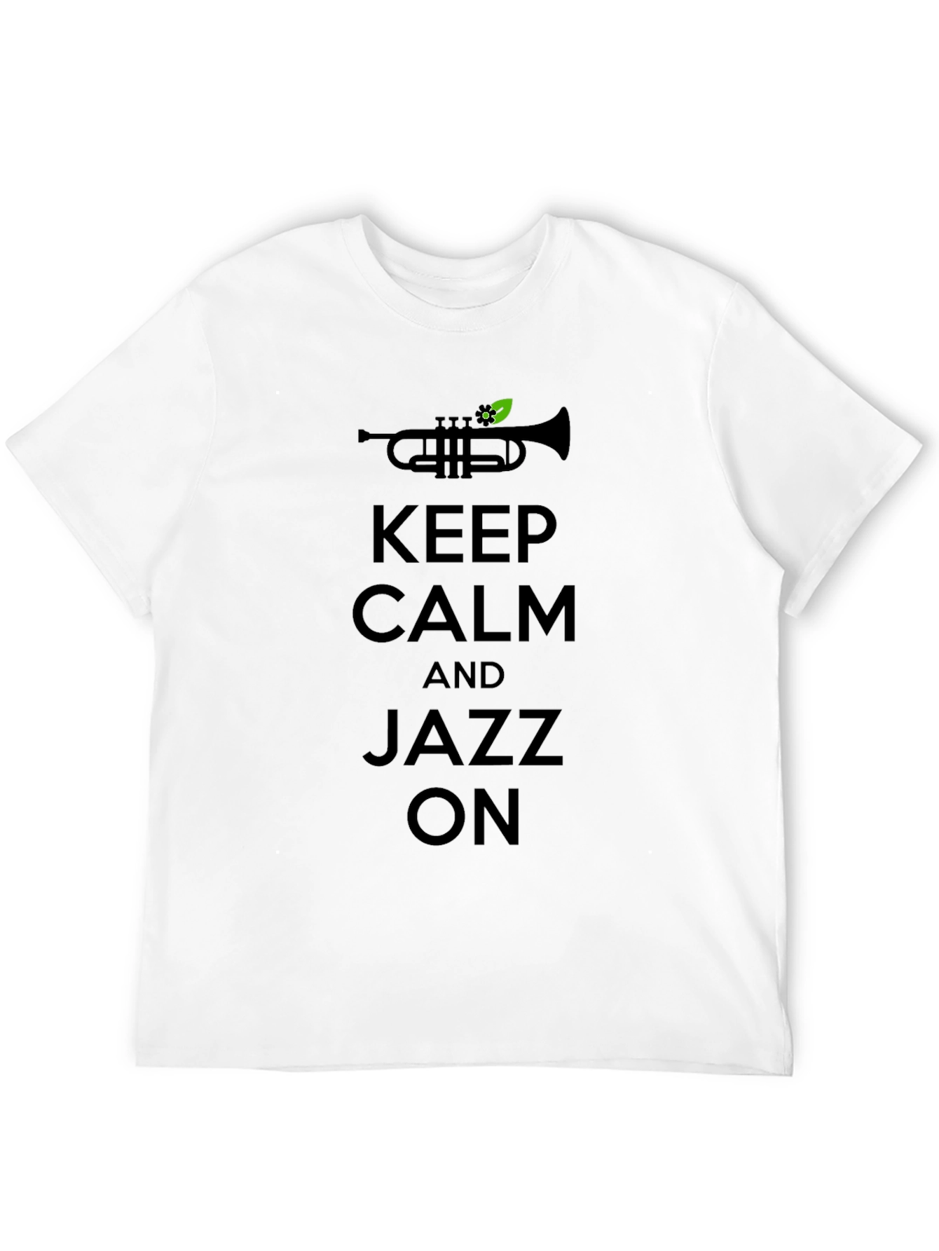 Keep Calm and Jazz On Graphic Tee - Black
