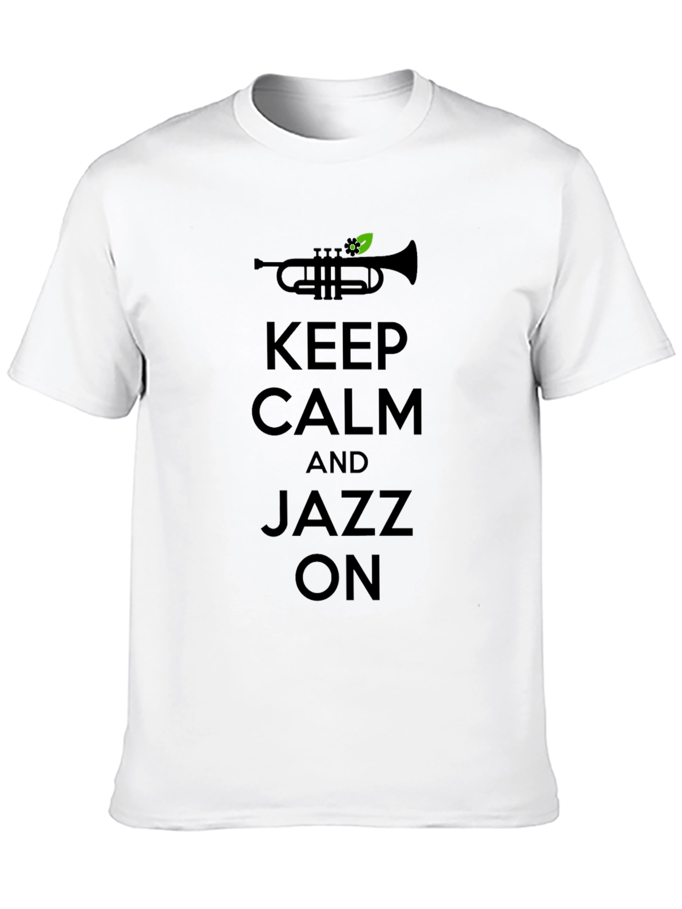 Keep Calm and Jazz On Graphic Tee - Black