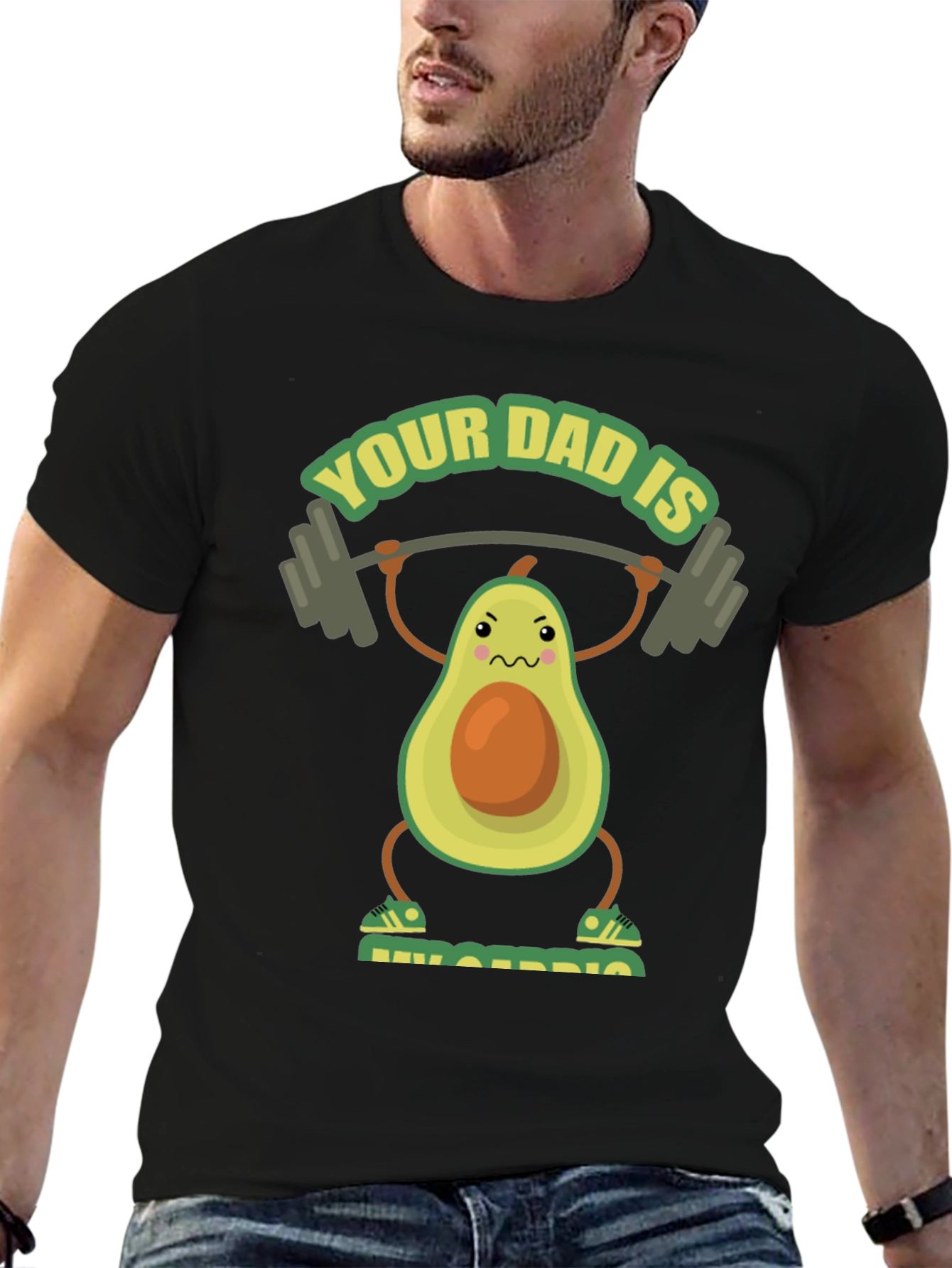 Funny Avocado Dad Lifting T-Shirt