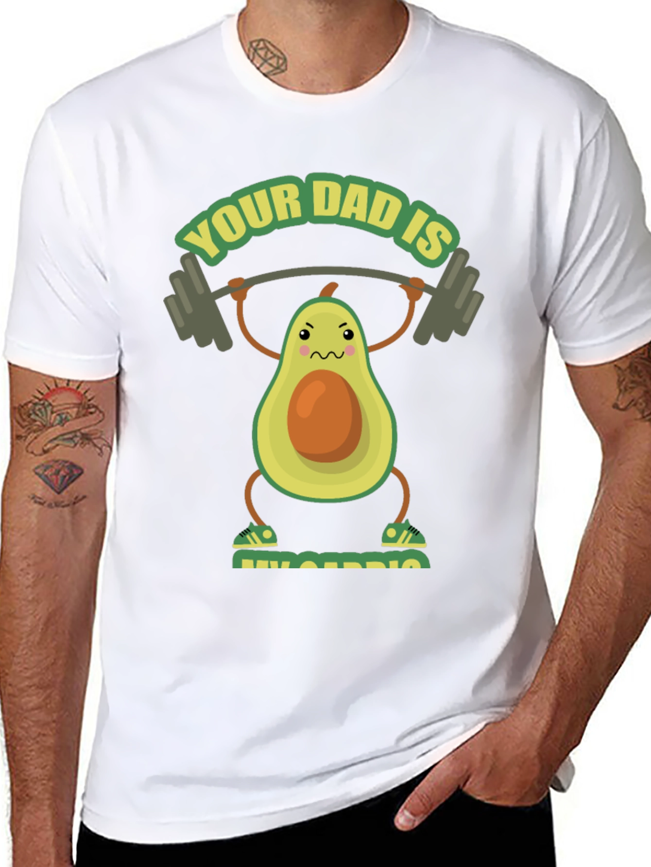 Funny Avocado Dad Lifting T-Shirt