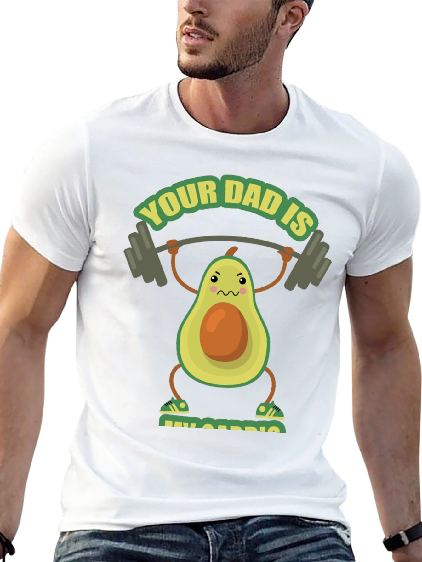 Funny Avocado Dad Lifting T-Shirt