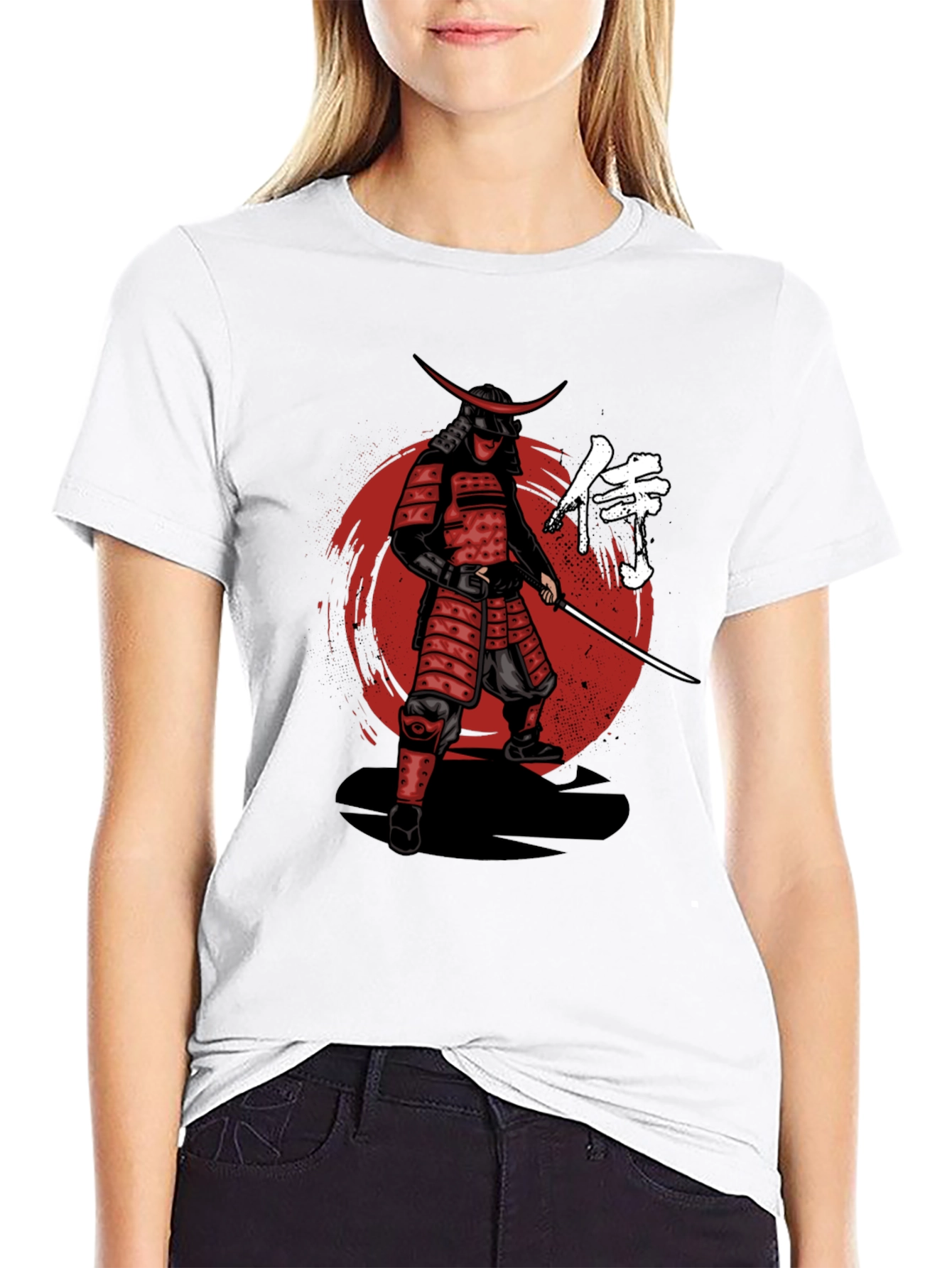 Samurai Warrior Graphic T-Shirt - Black
