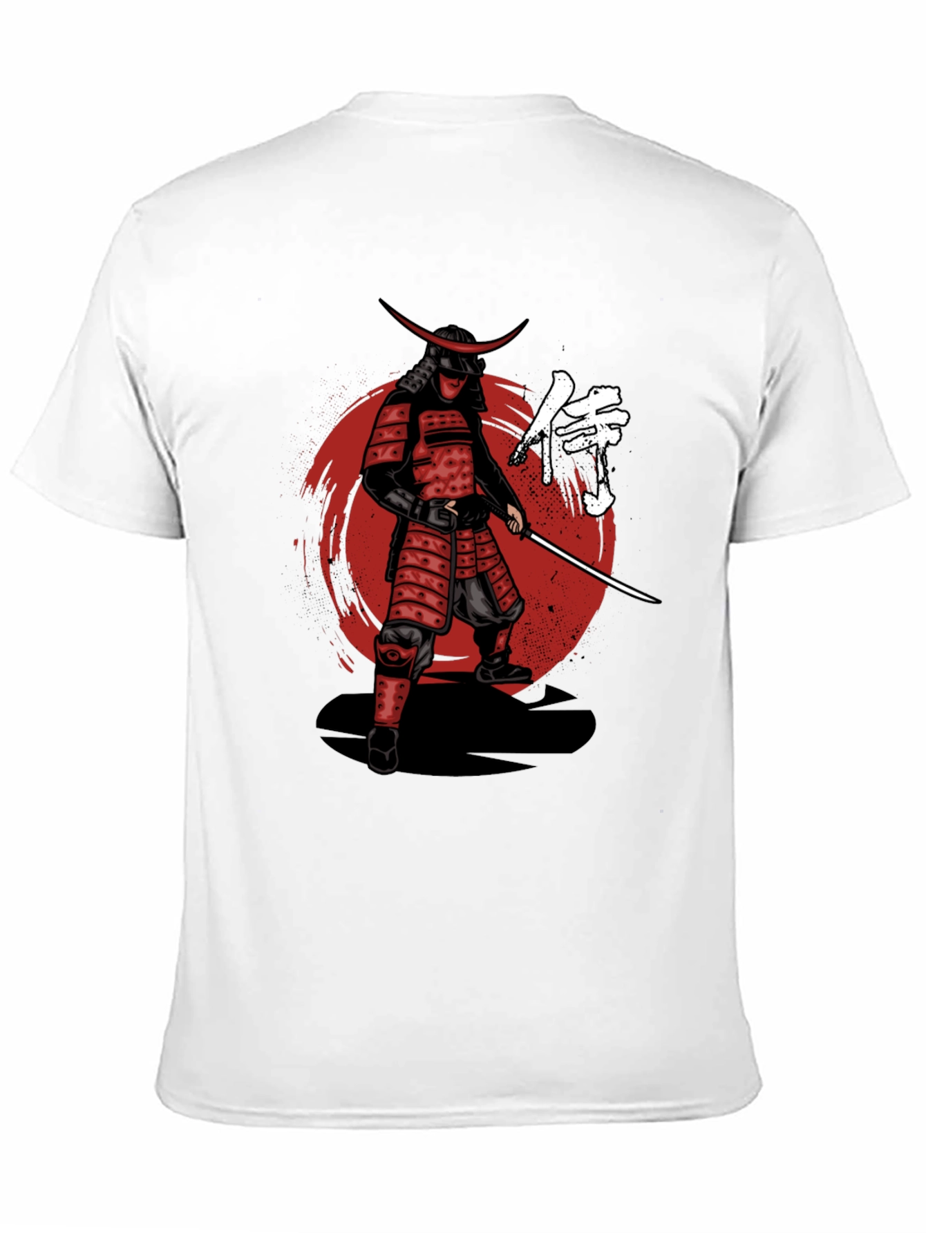 Samurai Warrior Graphic T-Shirt - Black