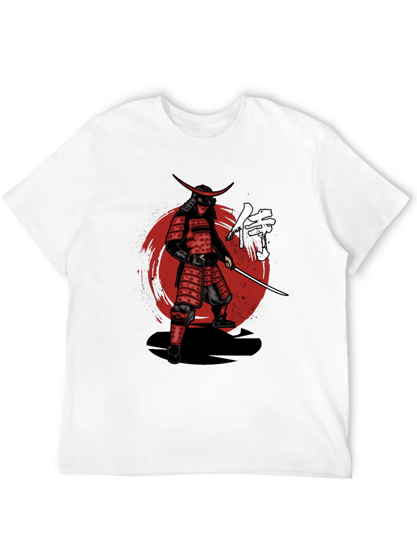 Samurai Warrior Graphic T-Shirt - Black