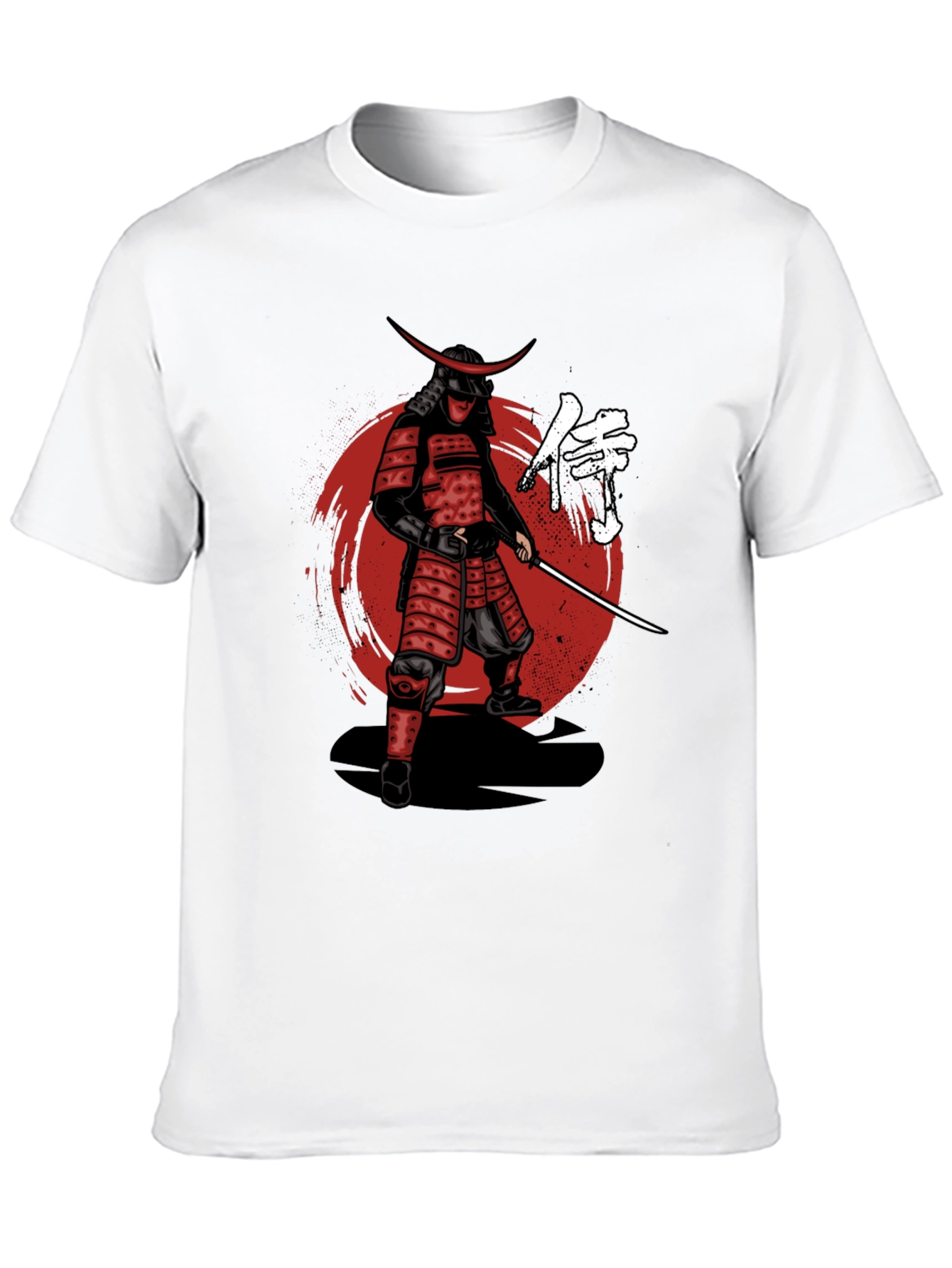 Samurai Warrior Graphic T-Shirt - Black