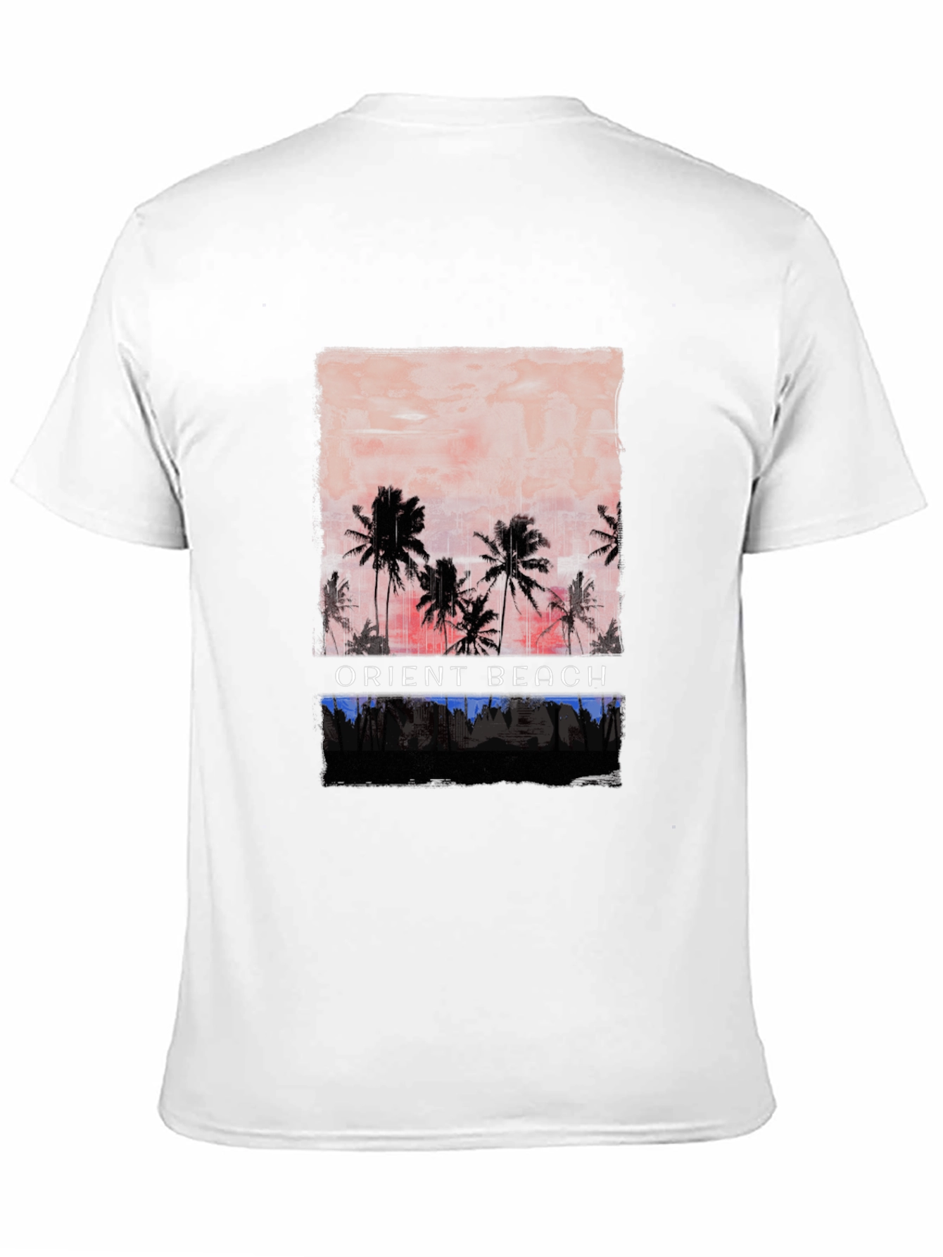 Orient Beach Palm Tree Graphic T-Shirt