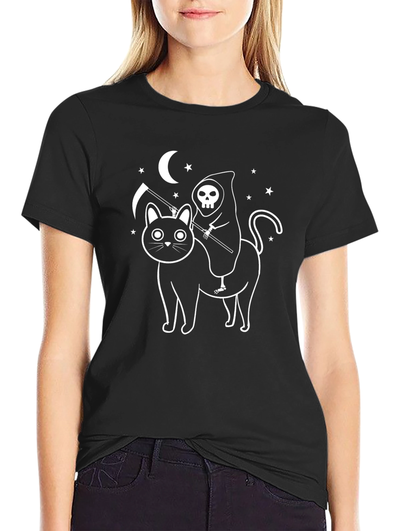 Grim Reaper Cat T-Shirt - Unisex