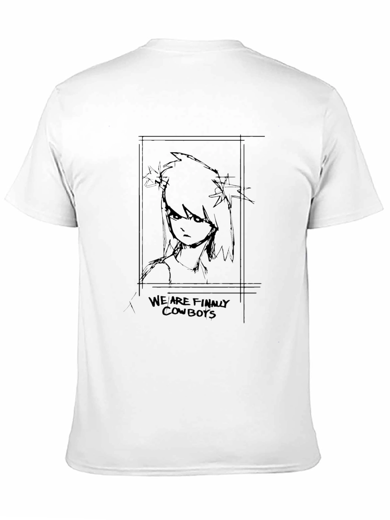 Cowboy Anime Graphic Black T-Shirt