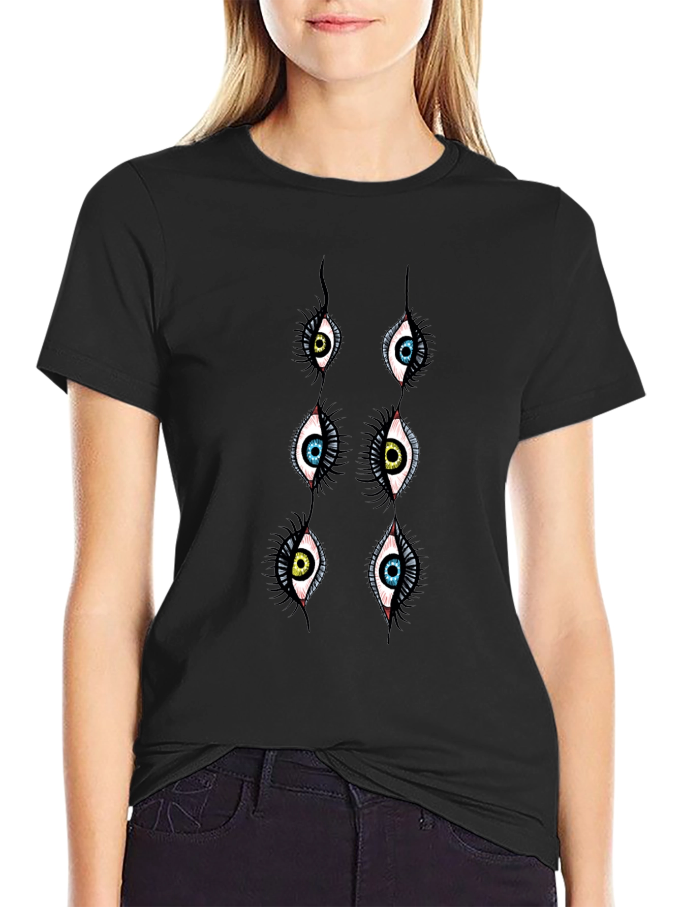 Eye See You Tee - Creepy Graphic Print Shirt