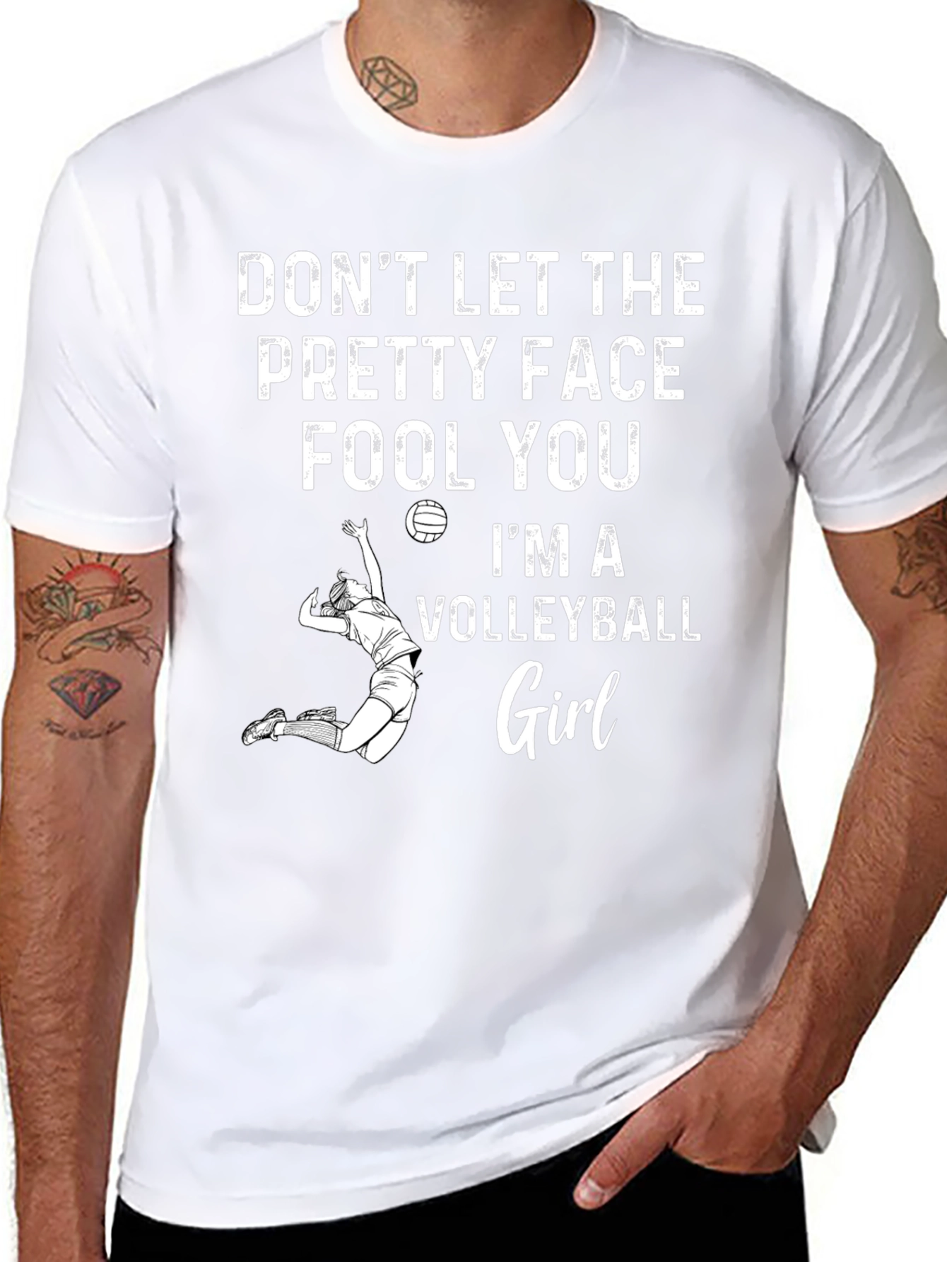 Volleyball Girl Graphic T-Shirt - Sporty & Stylish