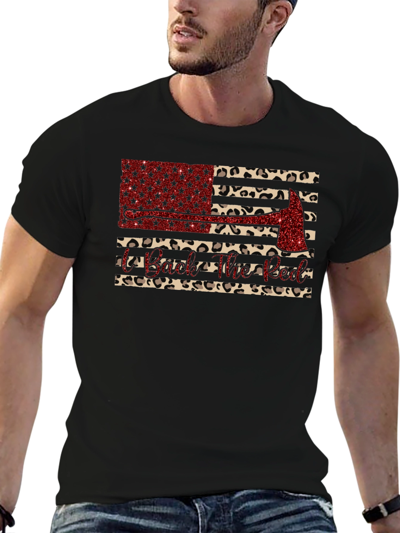 Firefighter Leopard Print T-Shirt