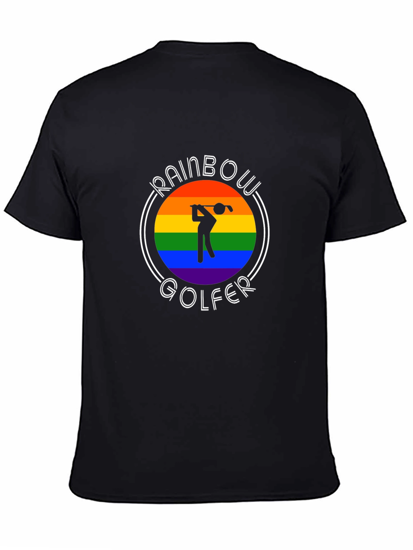 Rainbow Golfer Graphic T-Shirt