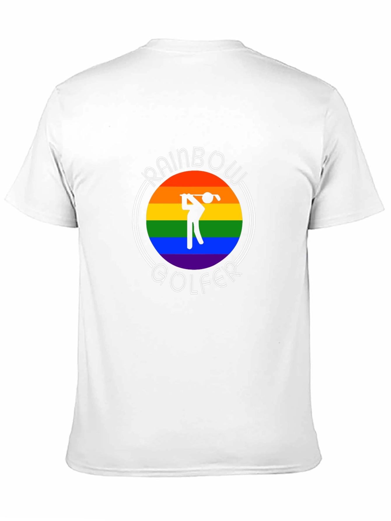 Rainbow Golfer Graphic T-Shirt