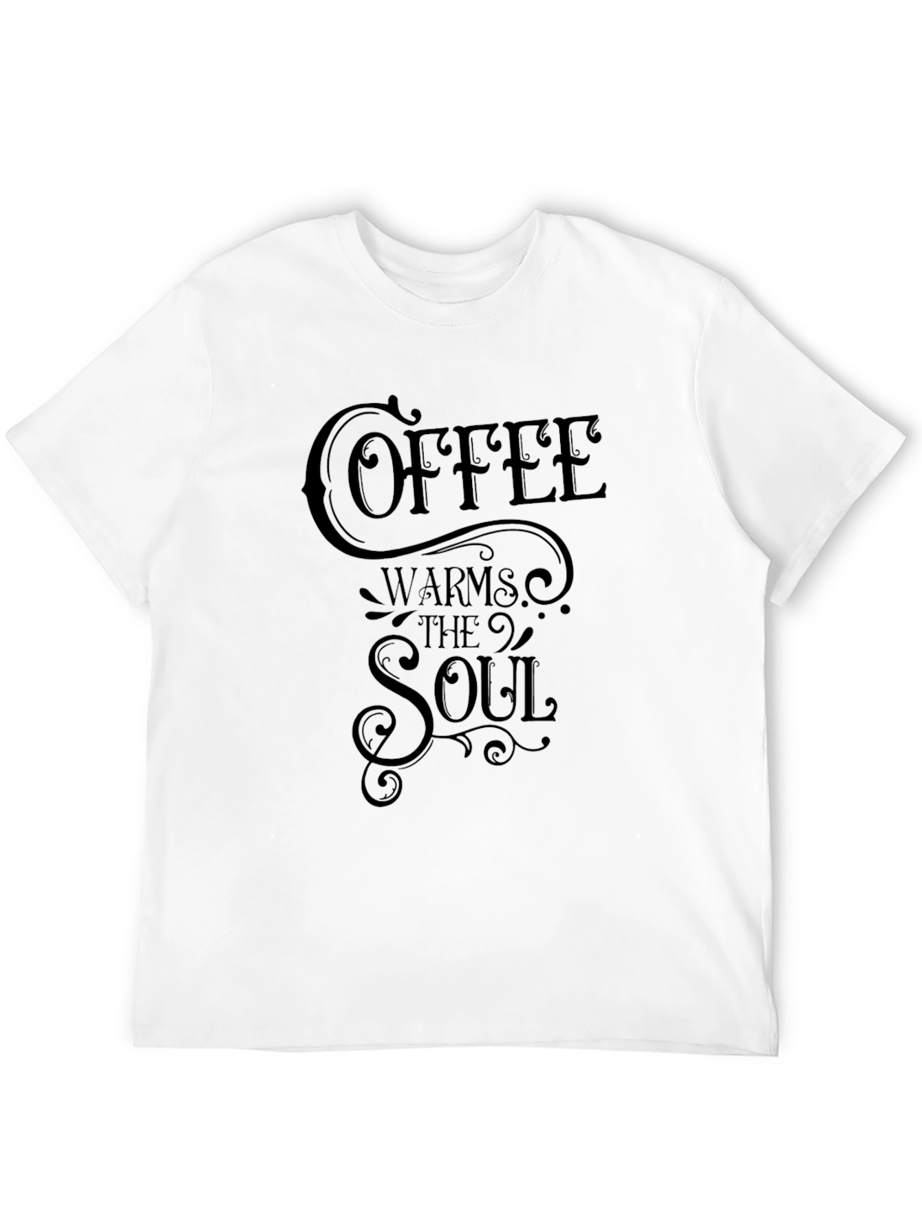Coffee Warms the Soul Graphic Tee - Black