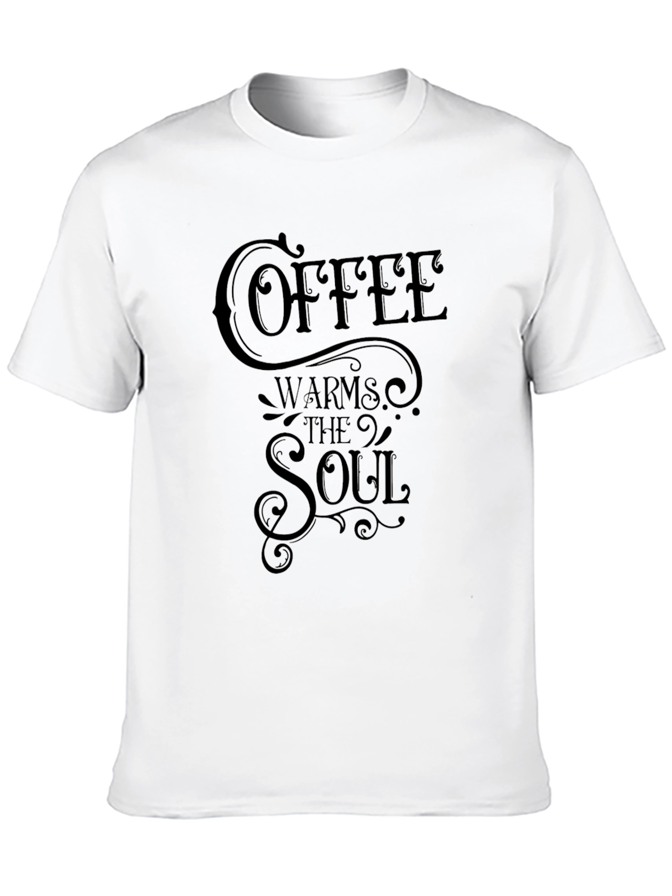 Coffee Warms the Soul Graphic Tee - Black