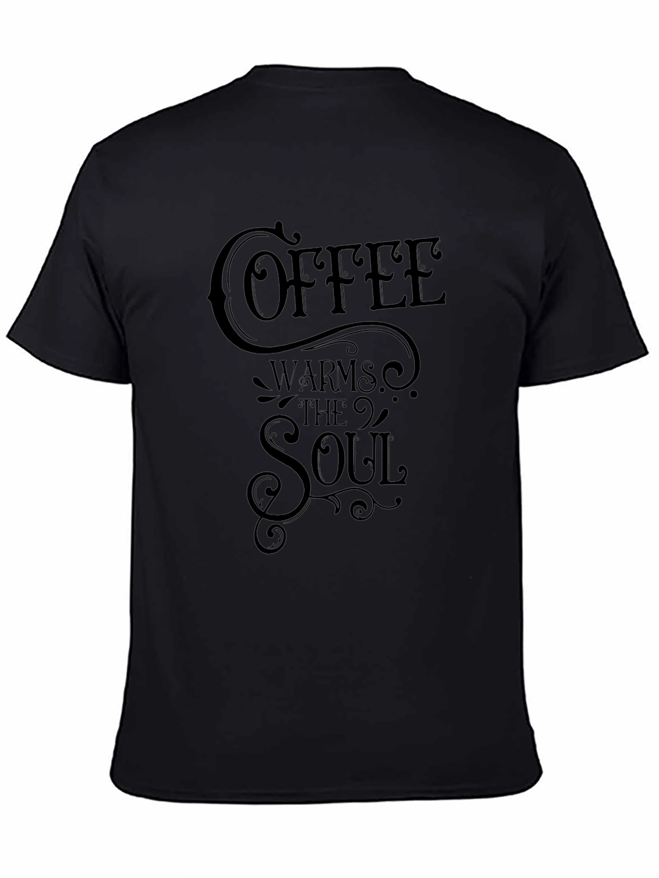 Coffee Warms the Soul Graphic Tee - Black