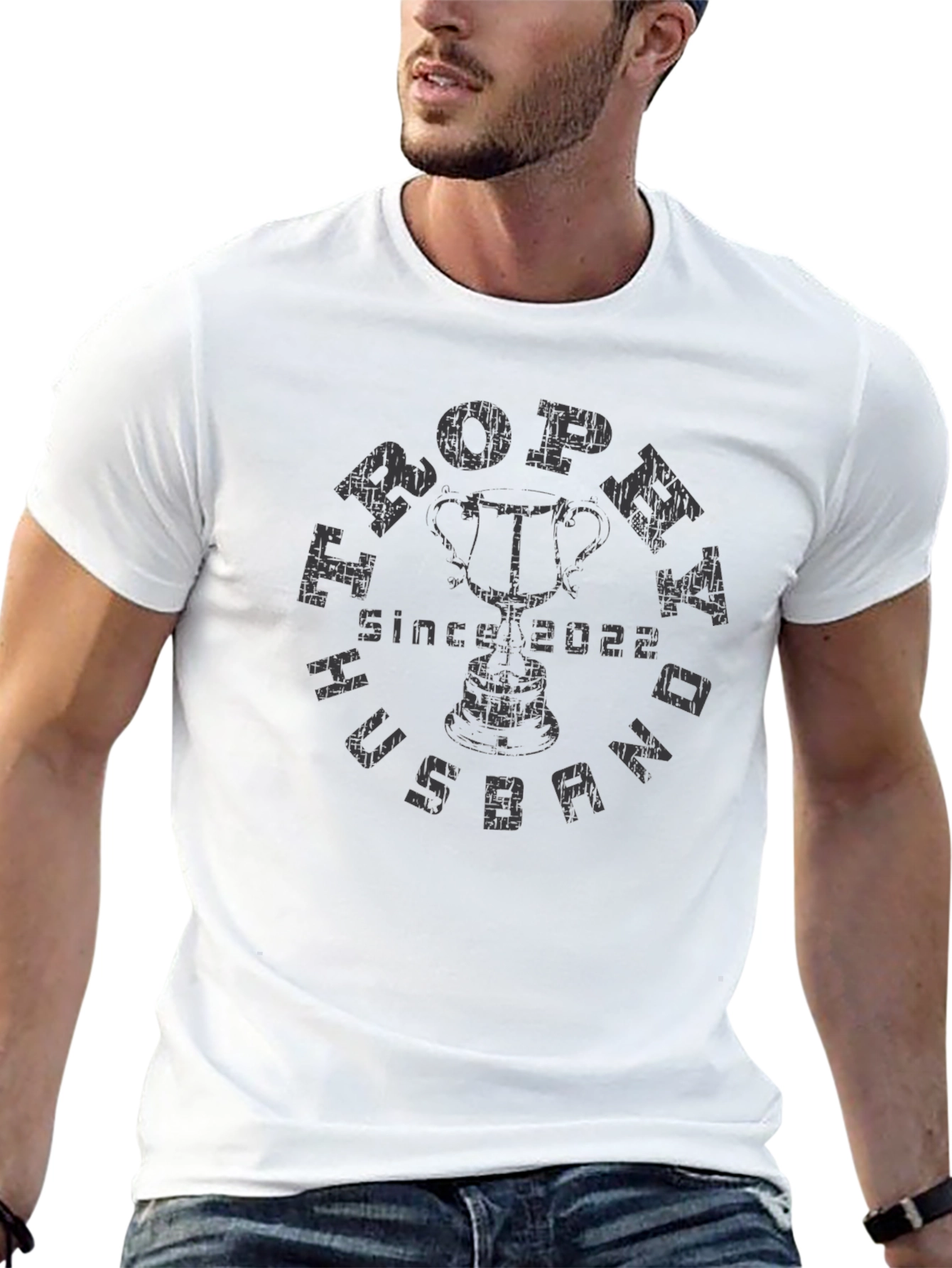 Trophy Husband Since 2022 Black Graphic T-Shirt