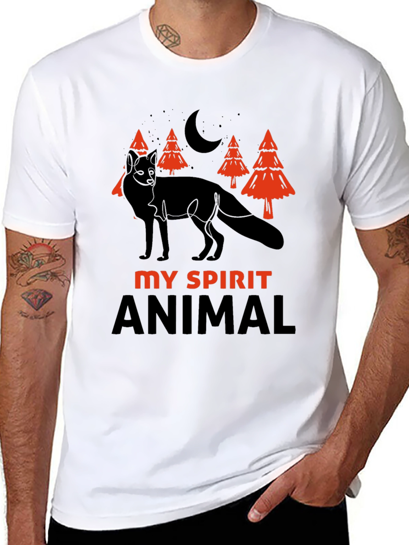 Fox Spirit Animal T-Shirt - Unique Graphic Tee