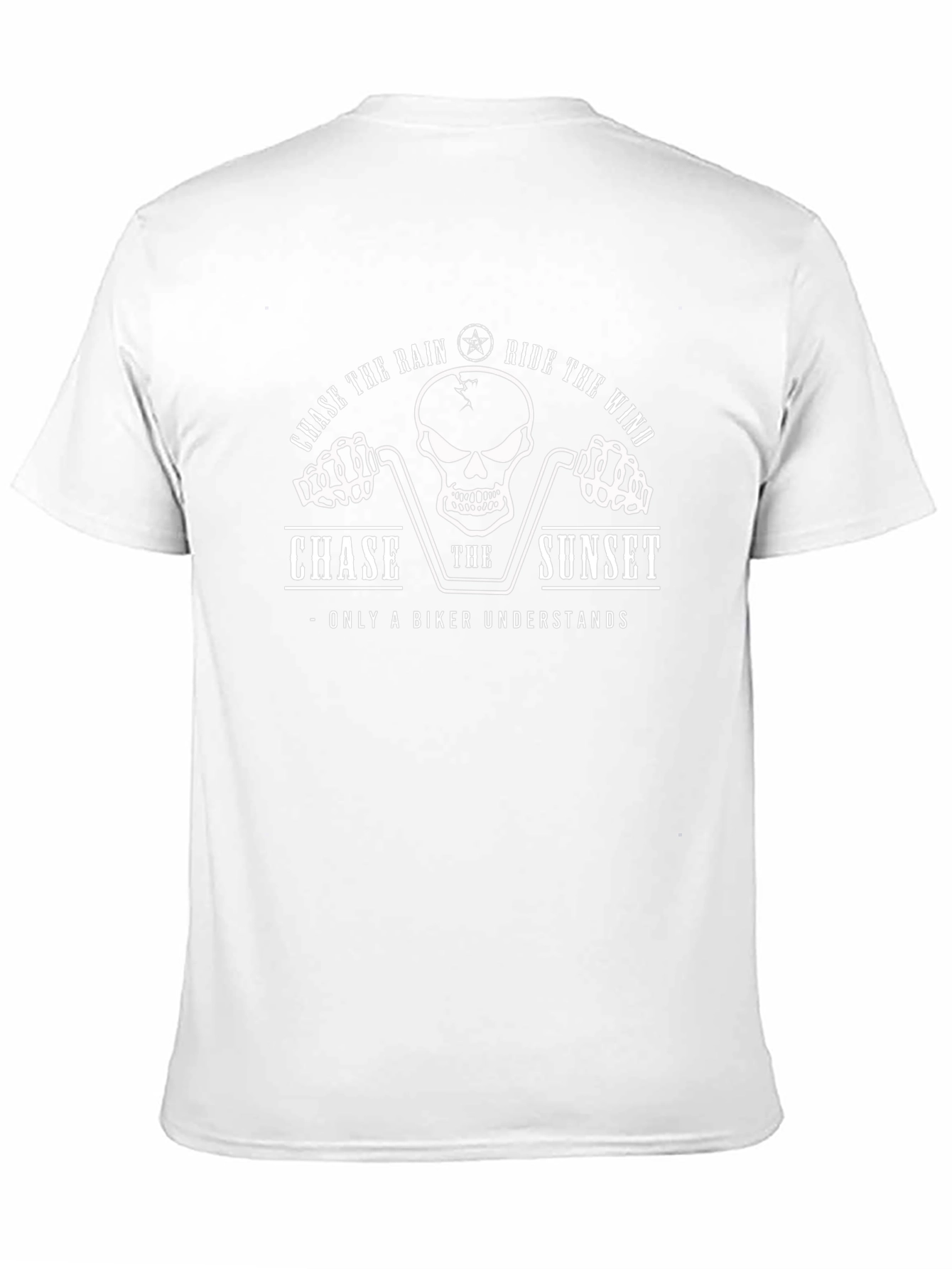 Biker Skull Graphic T-Shirt - Chase the Sunset